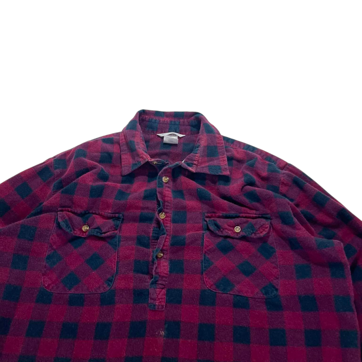 100% COTTON STRONGMAN PLAID BUTTON UP (XL)