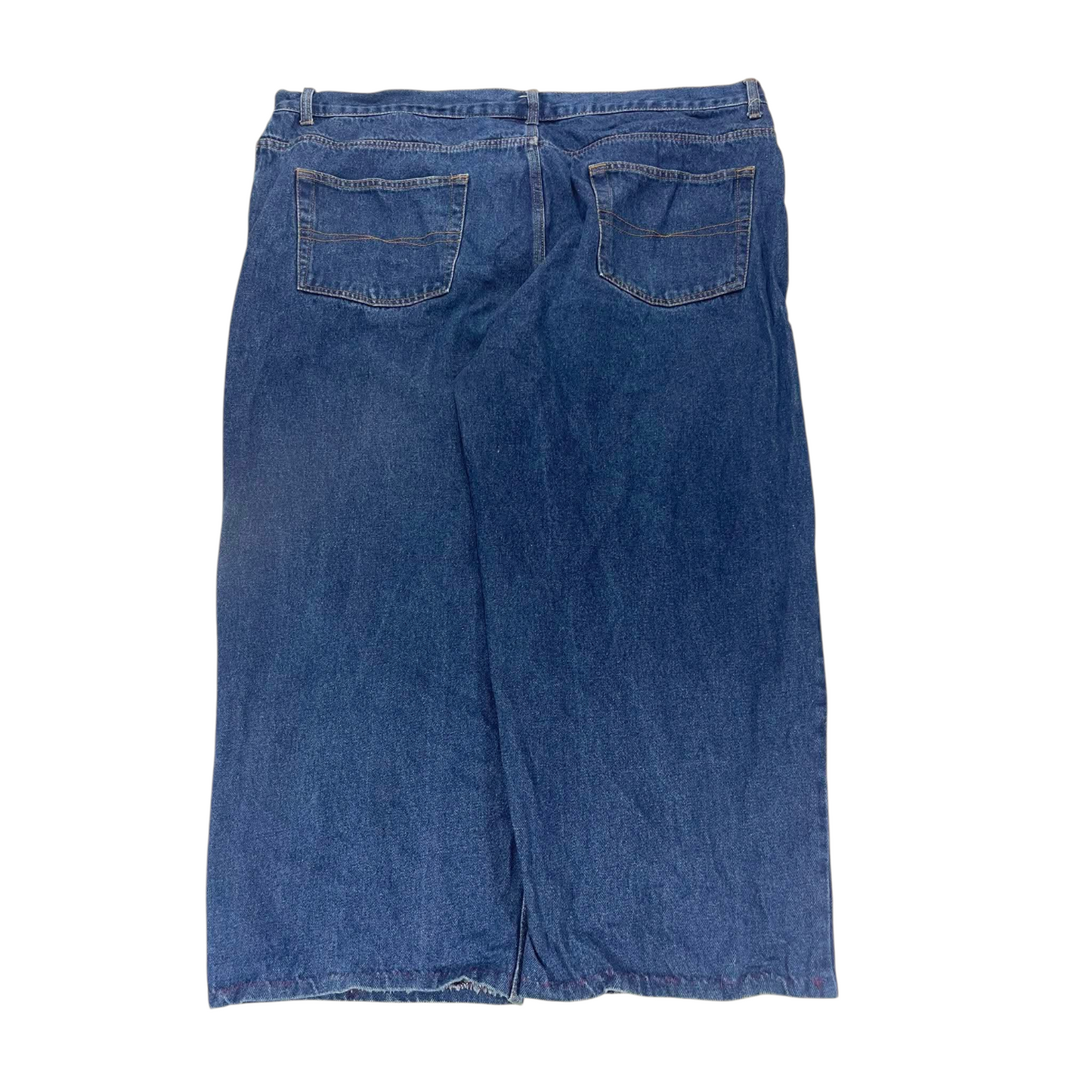 90s BLUE DENIM BAGGY WIDE LEG DENIM JEANS (42)