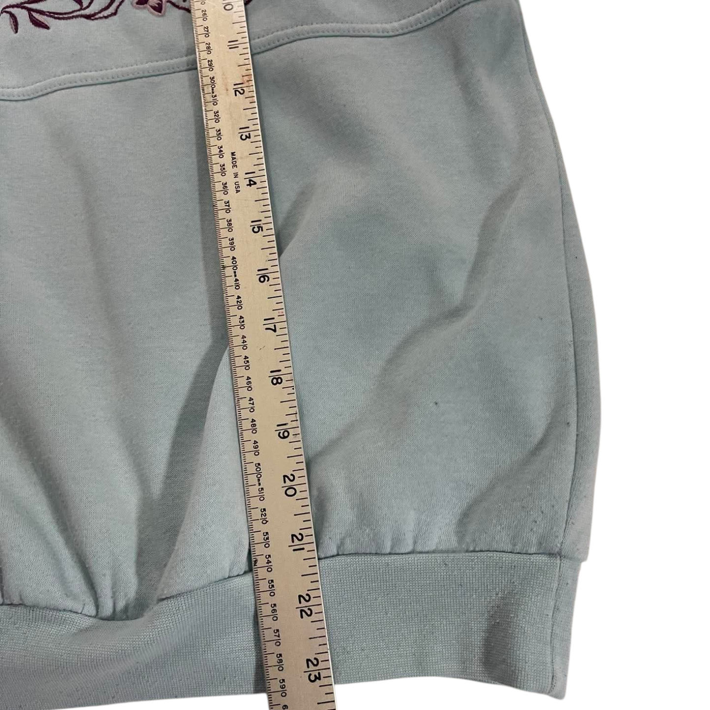 EMBROIDERED PICKABERRY BLUE QUARTER ZIP (M)