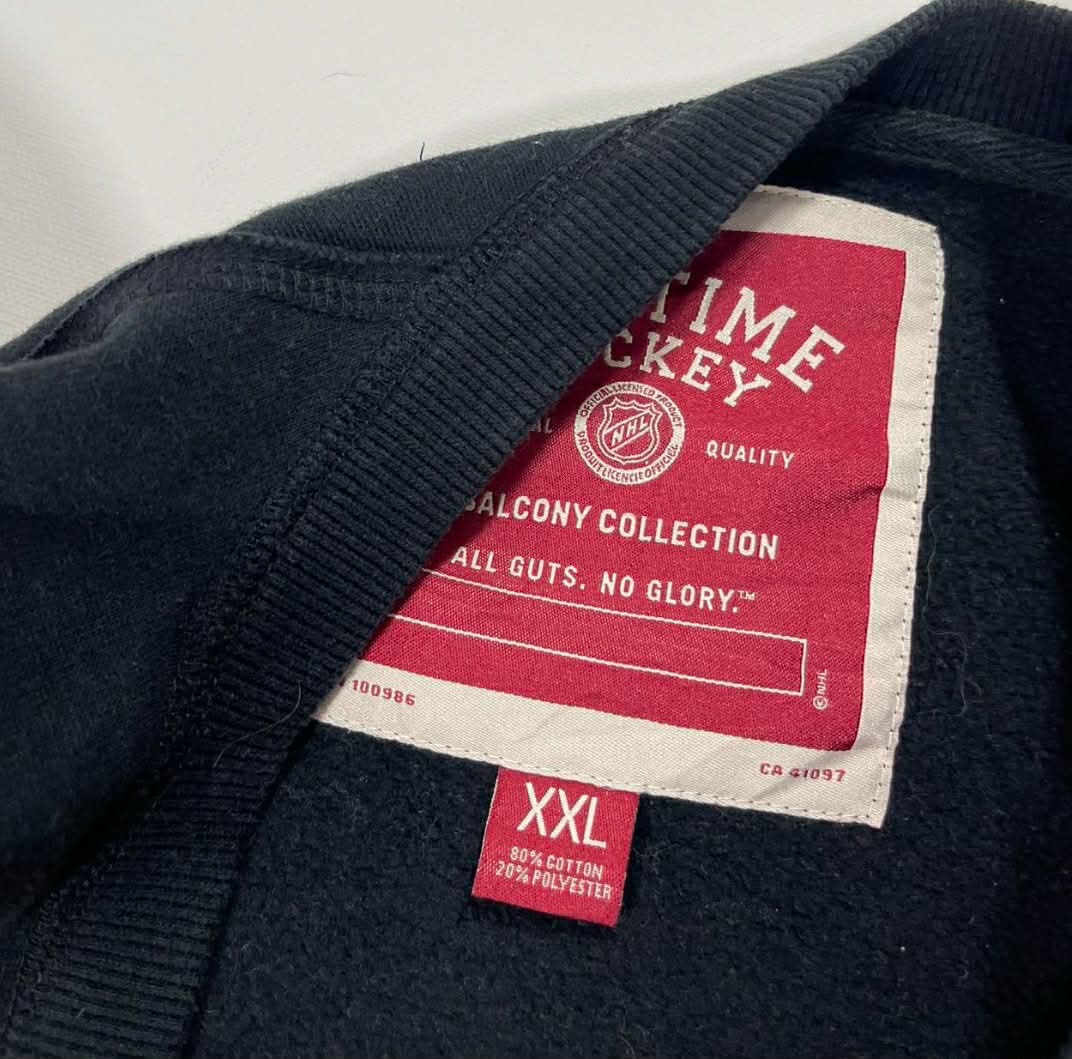 VINTAGE OLD TIME HOCKEY BOSTON BRUINS NAVY CREWNECK SWEATSHIRT  (XXL)