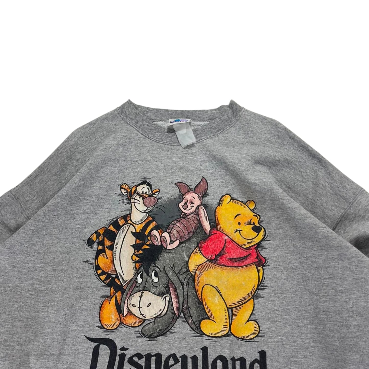 VINTAGE POOH AND FRIENDS GREY CREWNECK (L)