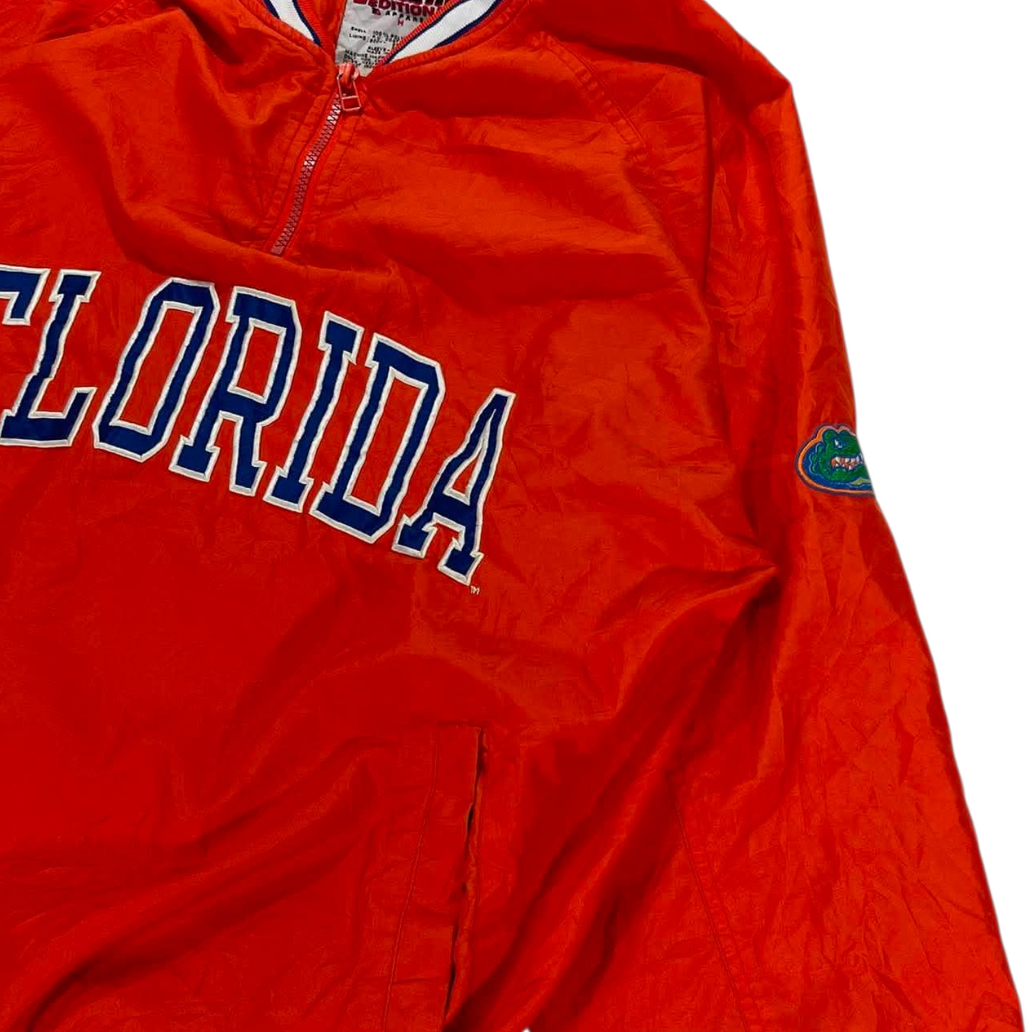 VINTAGE 90S FLORIDA GATORS RED QUARTER ZIP WINDBREAKER (M-L)