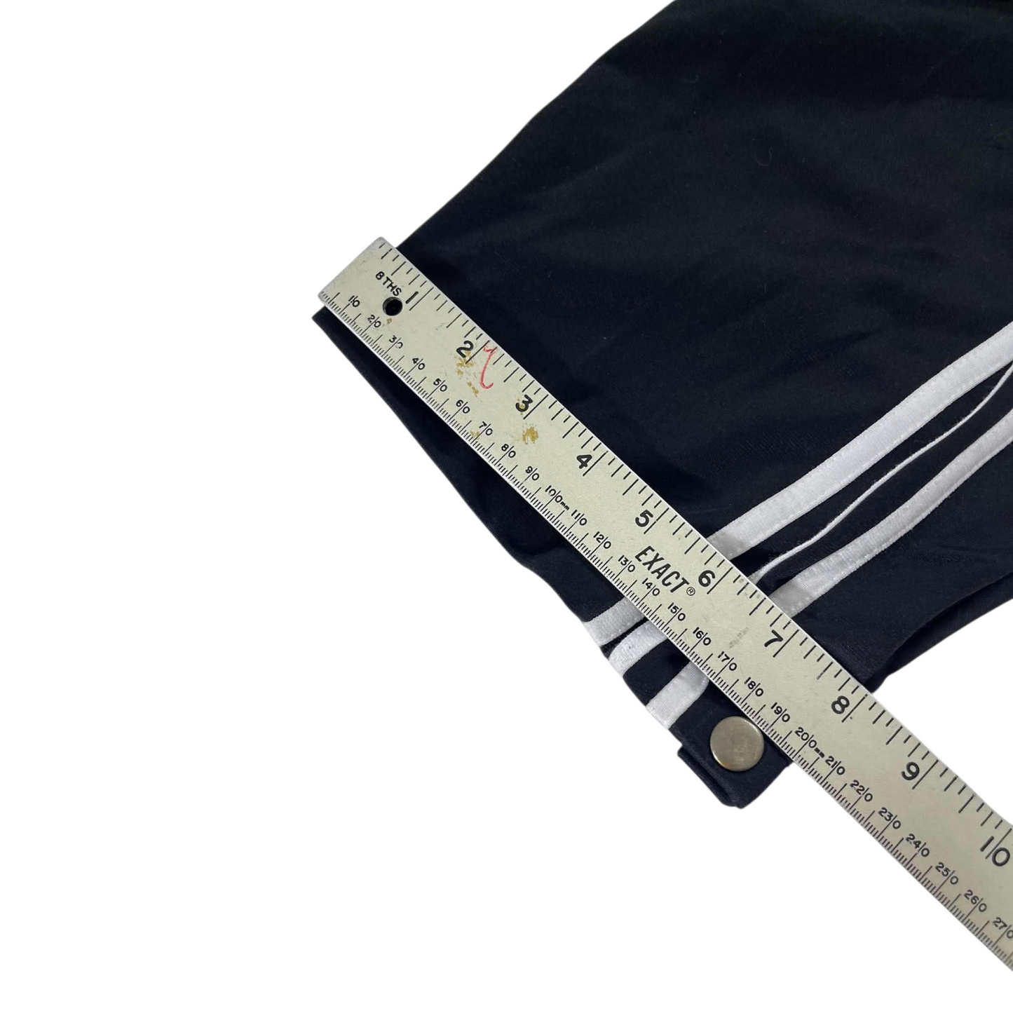 ADIDAS BLACK BUTTON TRACK PANTS⁴ (L)