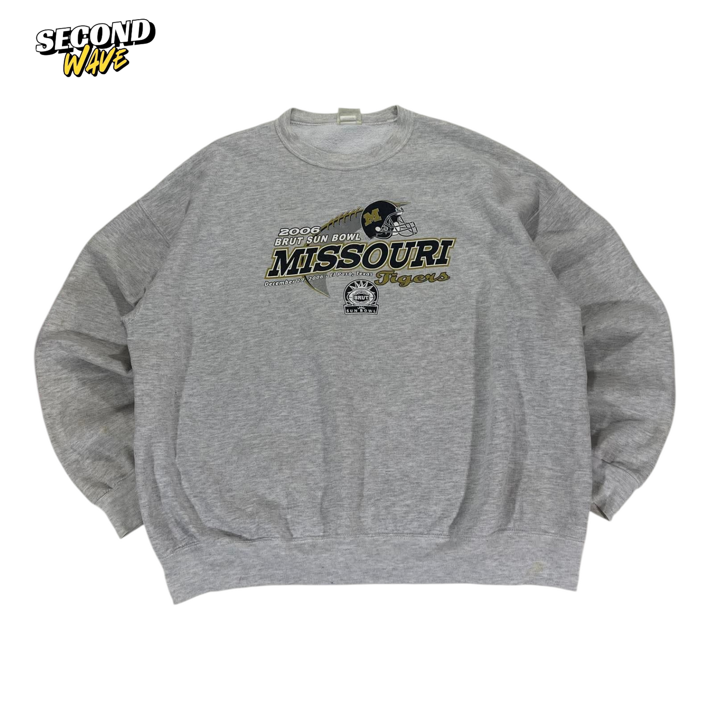 LEE GREY MISSOURI TIGERS CREWNECK SWEATSHIRT (L)