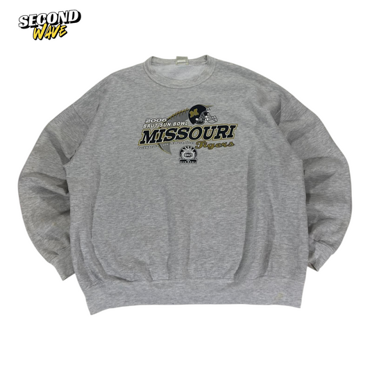 LEE GREY MISSOURI TIGERS CREWNECK SWEATSHIRT (L)