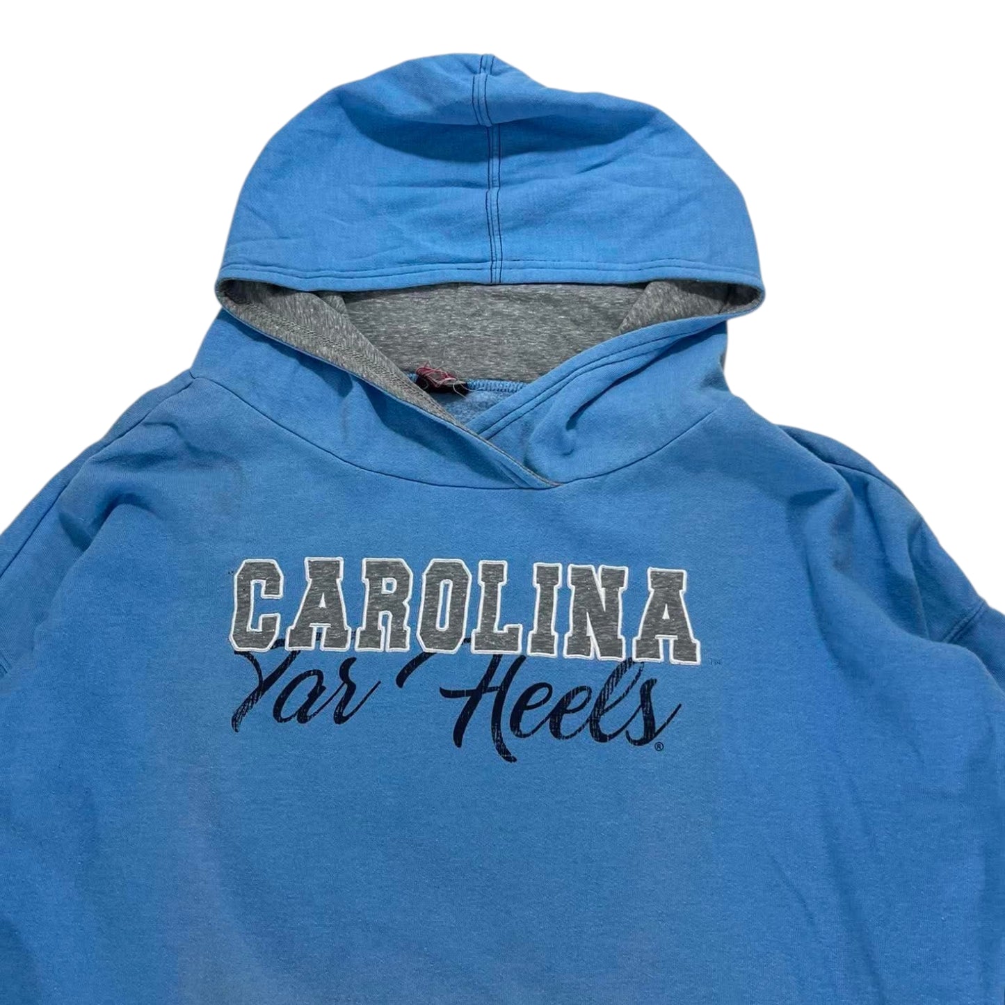 VINTAGE UNIVERSITY OF NORTH CAROLINA TAR HEELS BLUE HOODIE (L)