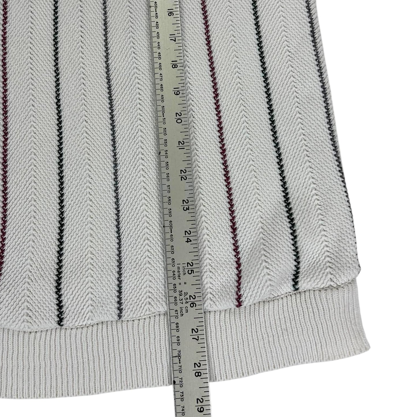 VINTAGE CHAPS RALPH LAUREN CREAM STRIPED SWEATER (M)