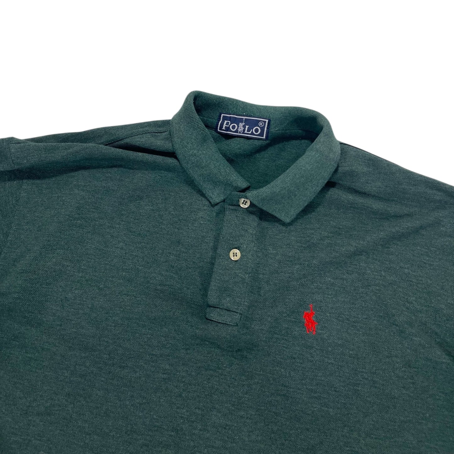 POLO RALPH LAUREN GREEN POLO SHIRT (XL)