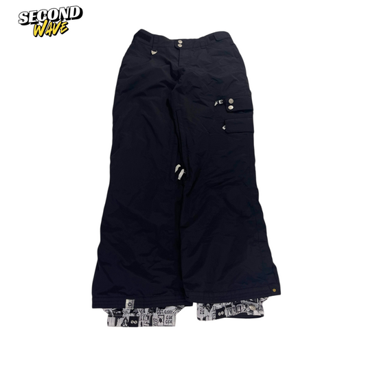 Y2K ROXY BLACK SNOW PANTS (M)