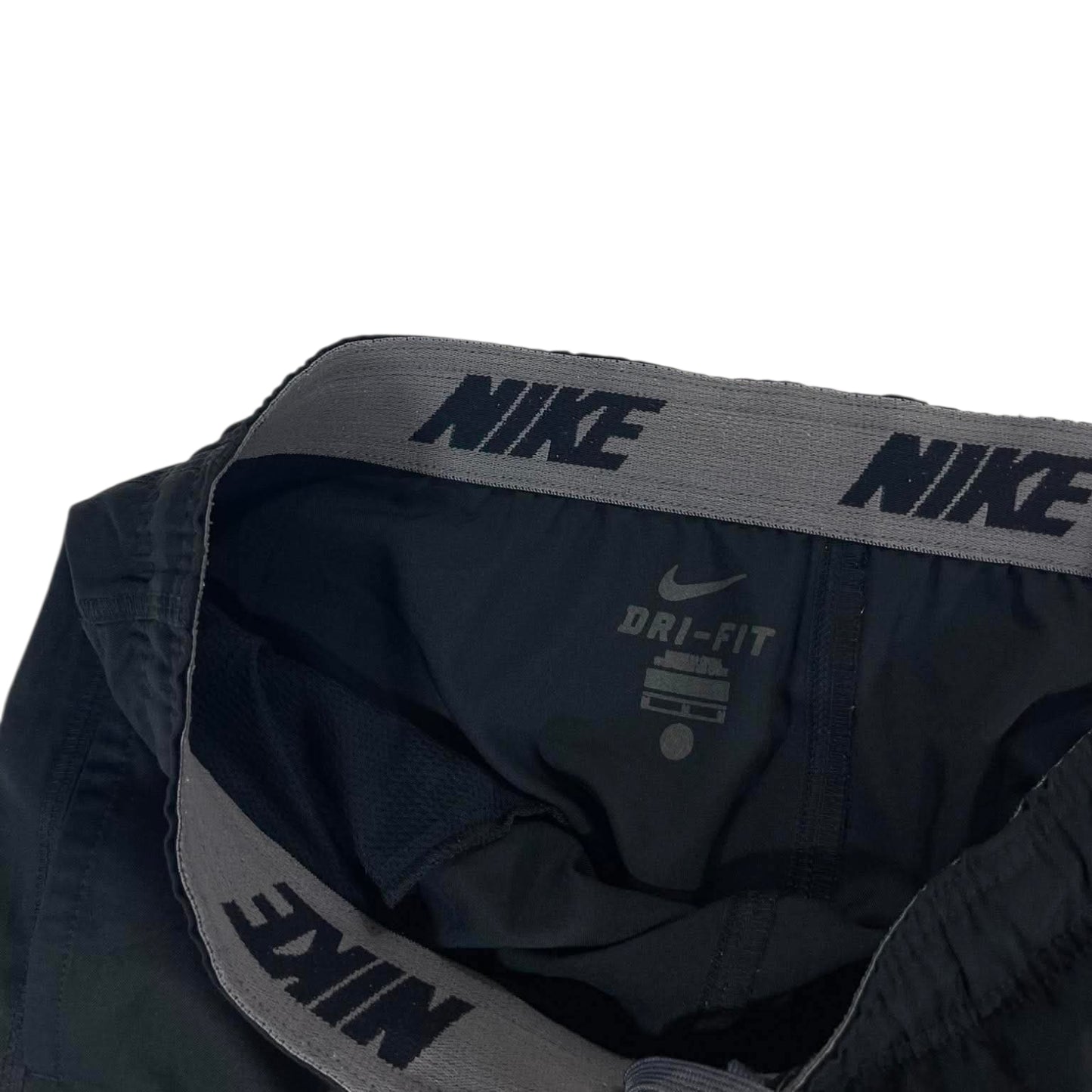 NIKE BLACK WIDE LEG TRACK PANTS (L)