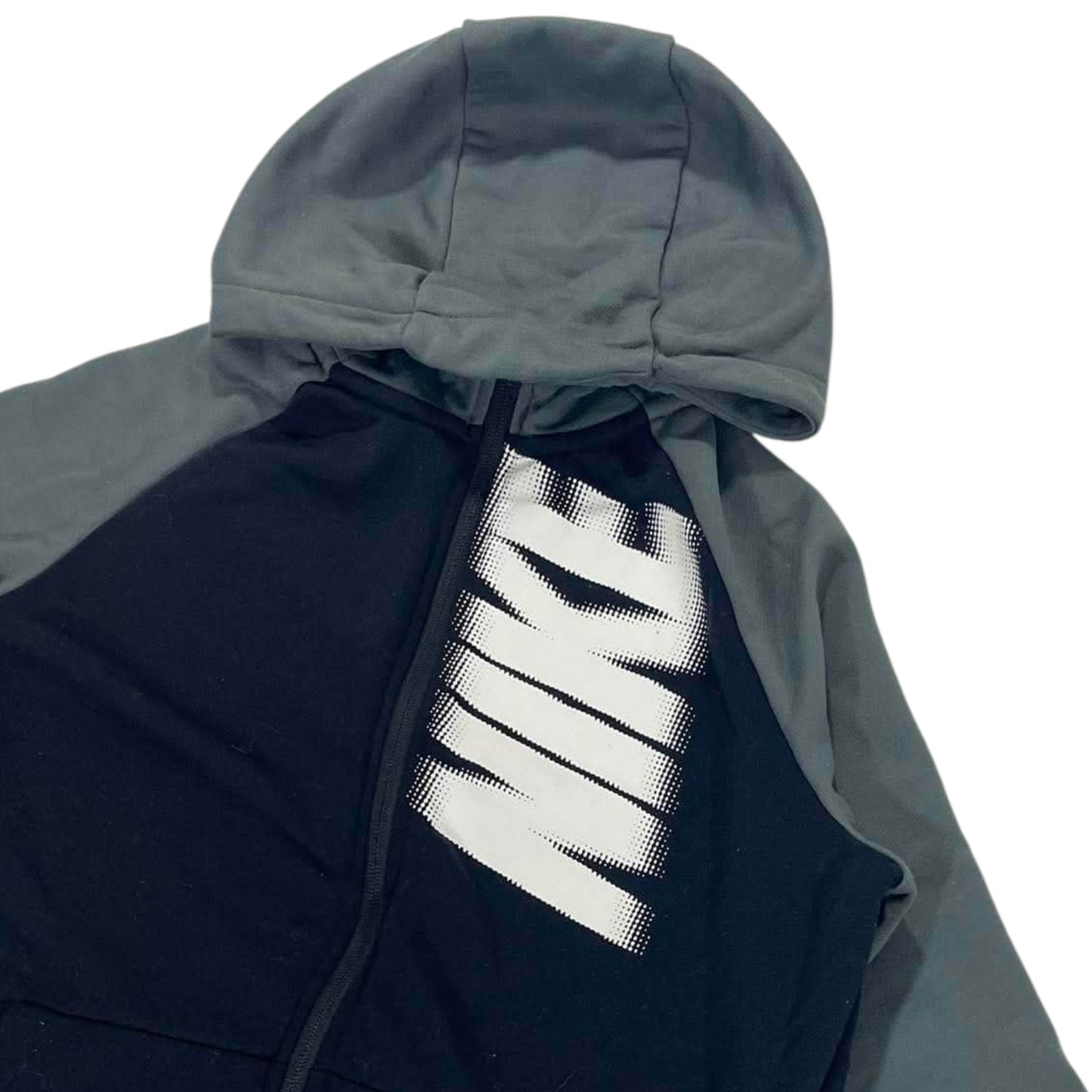 NIKE BLACK & GREY DRI-FIT ZIP UP HOODIE (M)