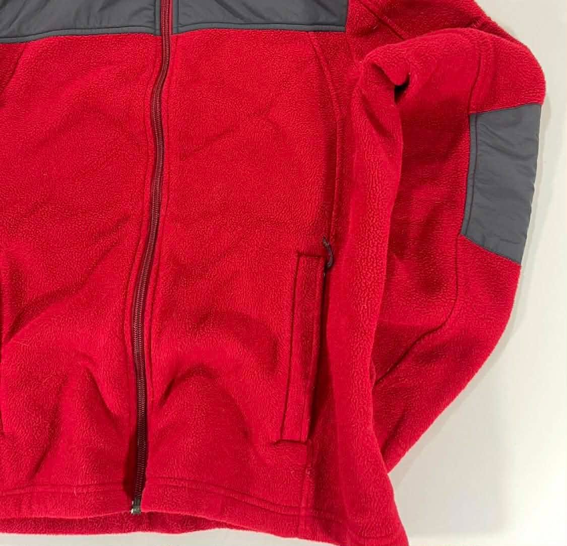 VINTAGE KATHMANDU RED FLEECE JACKET WITH GREY ACCENTS (12)