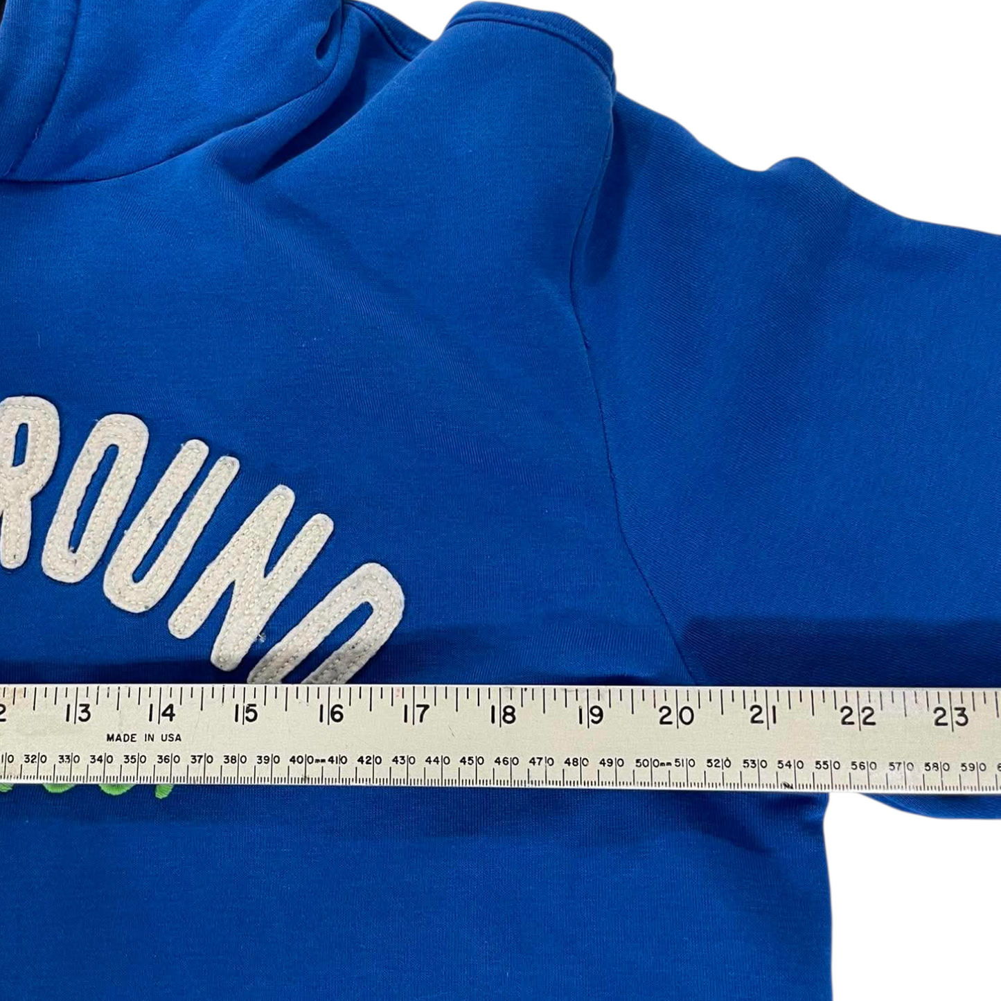 VINTAGE PLAYGROUND BLUE & GREEN HOODIE (L)