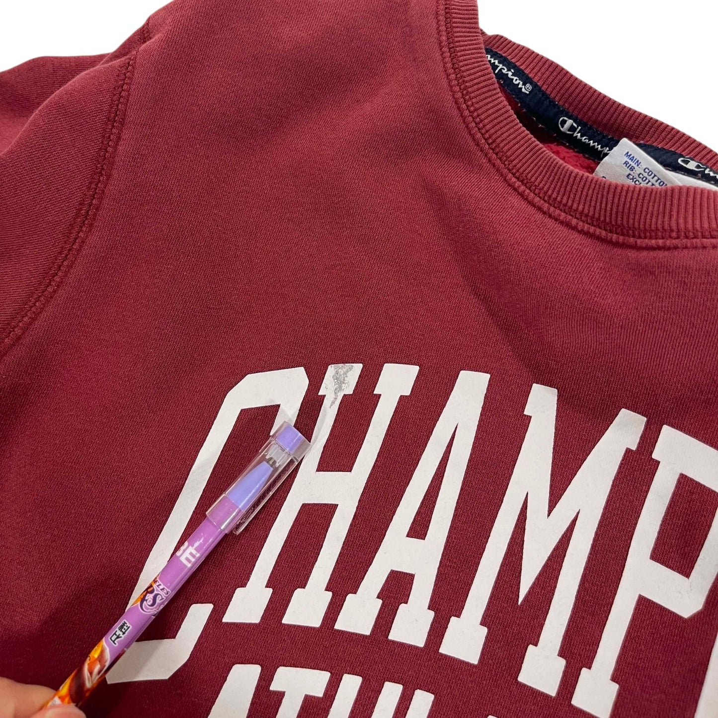CHAMPION RED CREWNECK (Junior 12 YEARS)