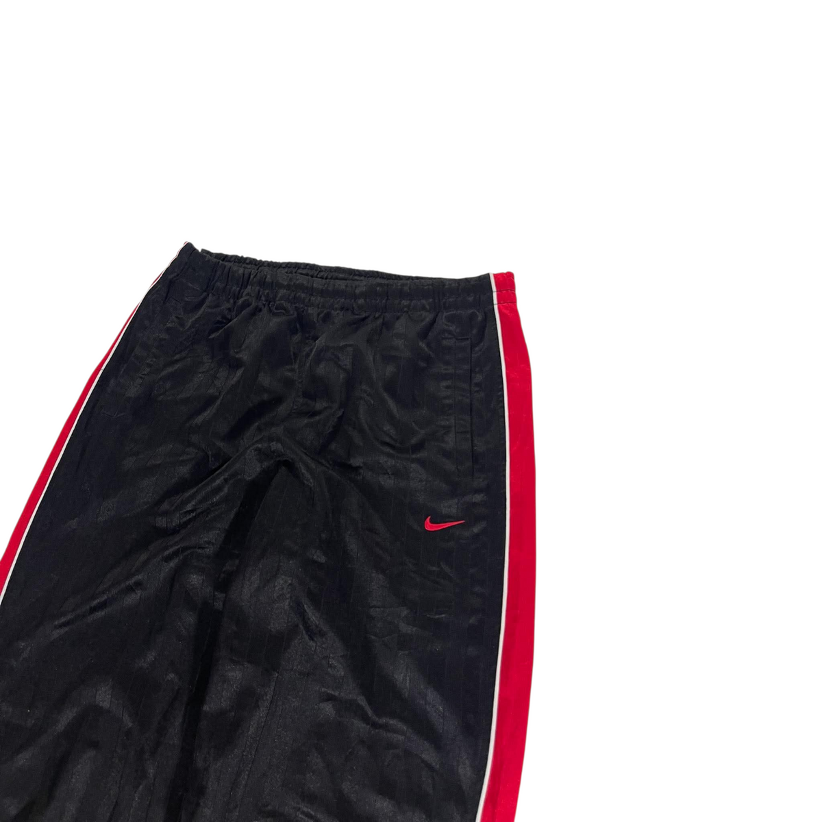 NIKE BLACK PINSTRIPE TRACK PANTS⁵ (M)