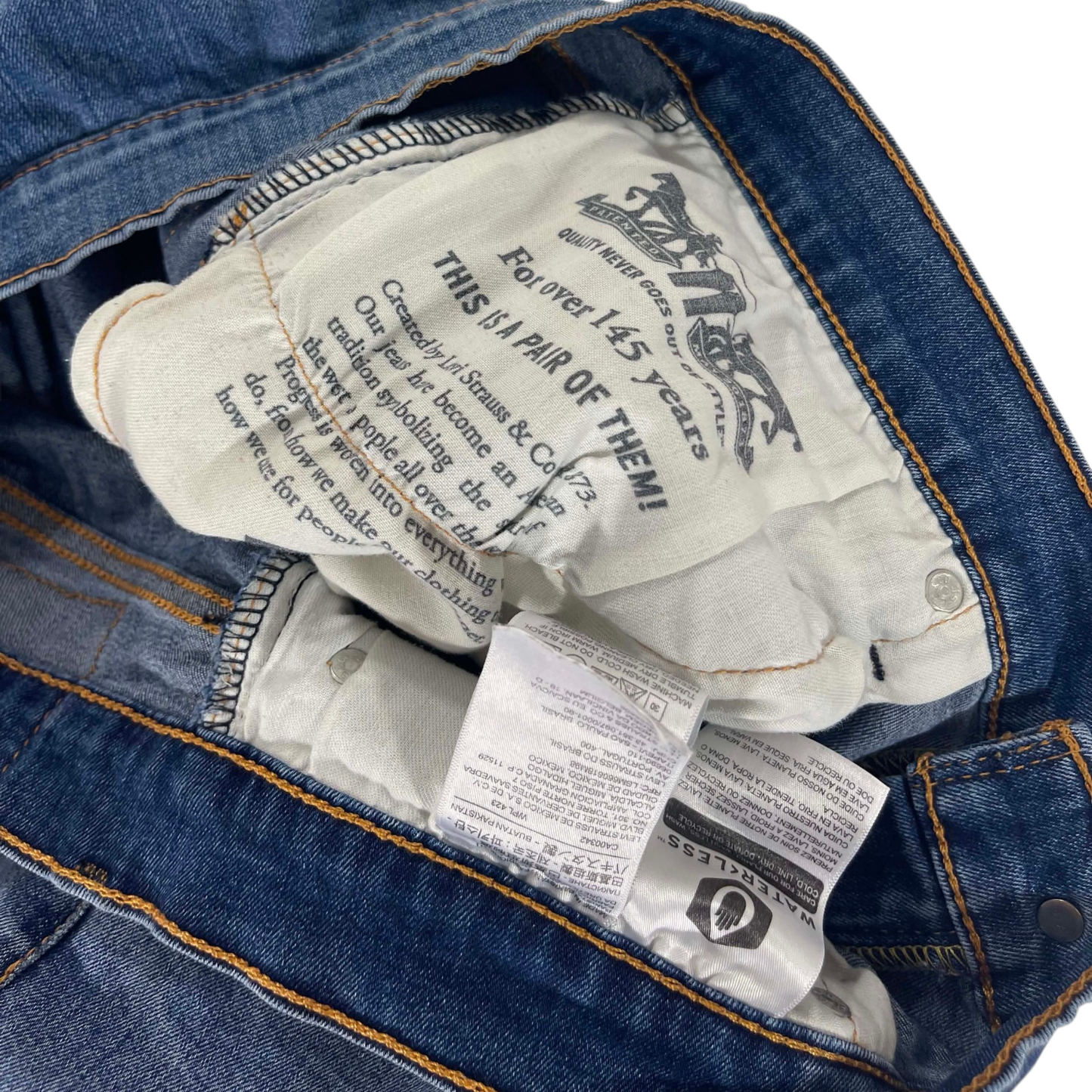 LEVI'S BLUE DENIM JEANS (34')