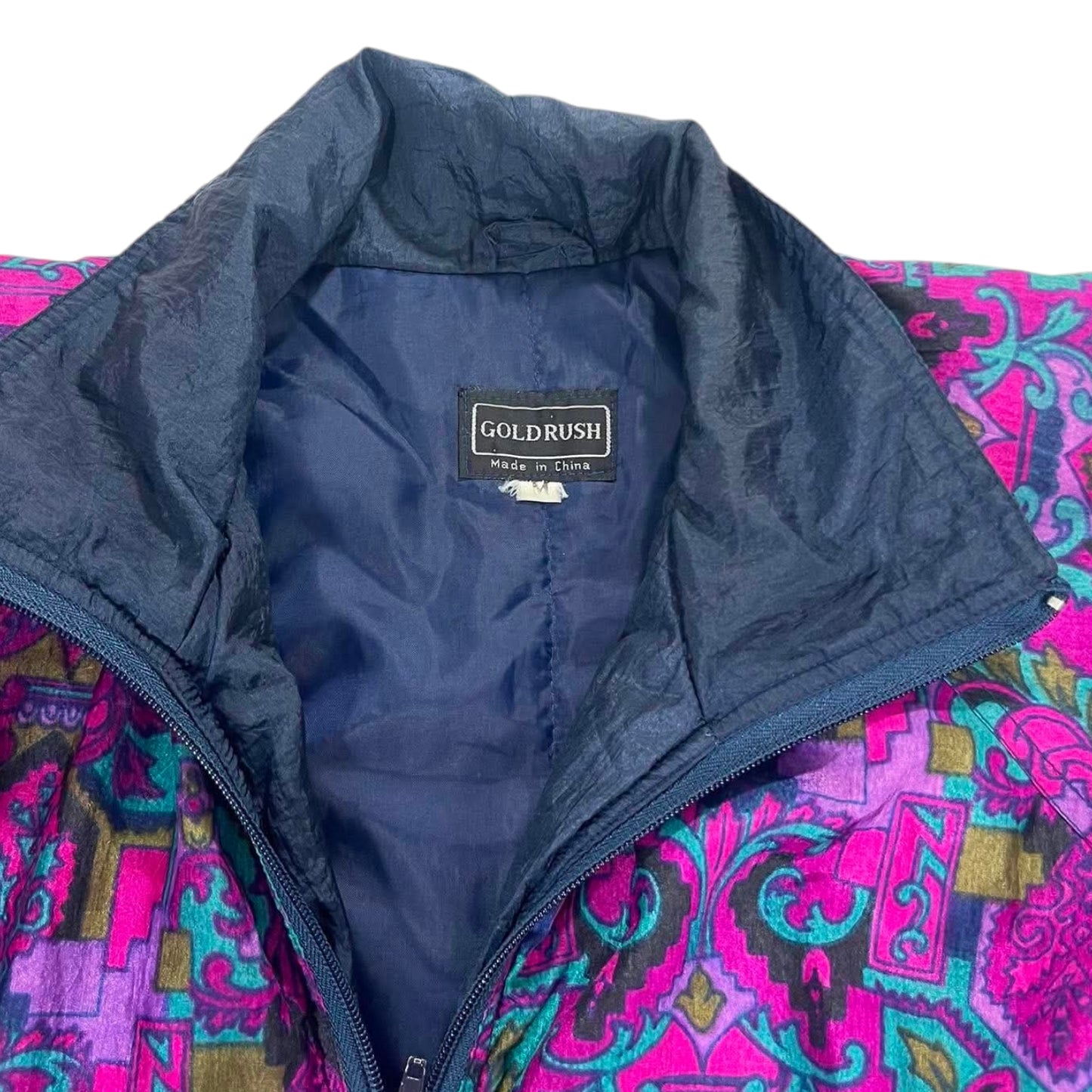 90S GOLD RUSH MULTICOLOURED WINDBREAKER (M-L)