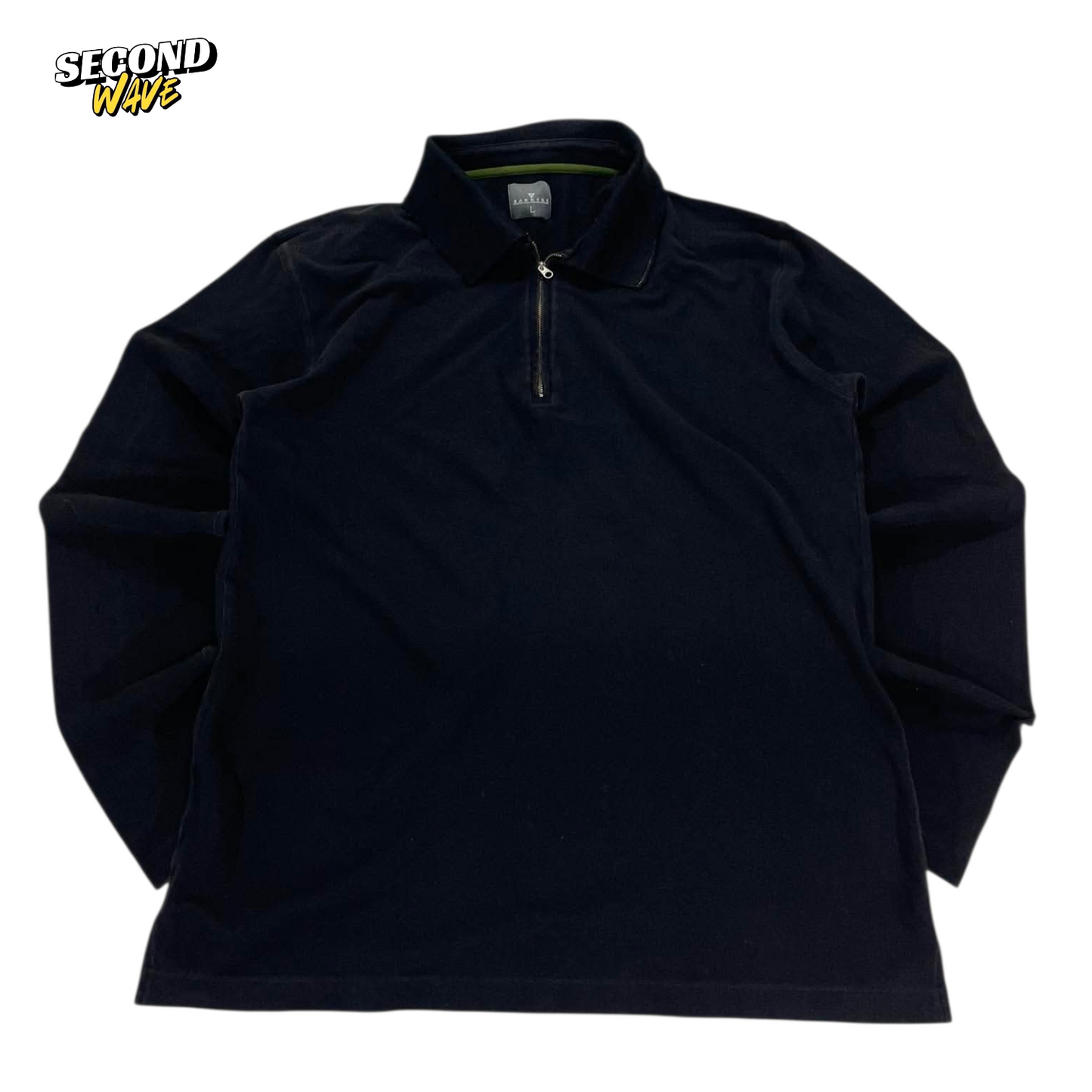 BARKERS BLACK QUARTER ZIP JUMPER (L)