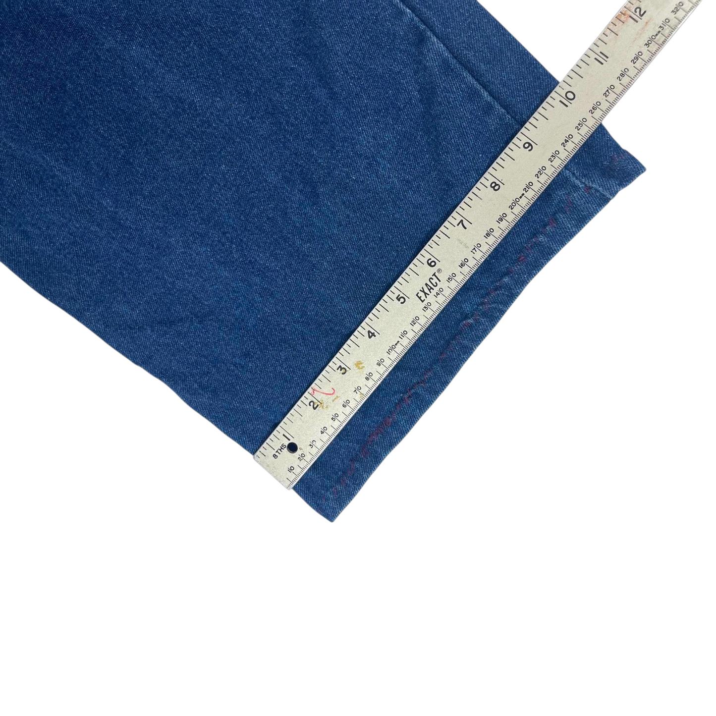 90s BLUE DENIM BAGGY WIDE LEG DENIM JEANS (42)