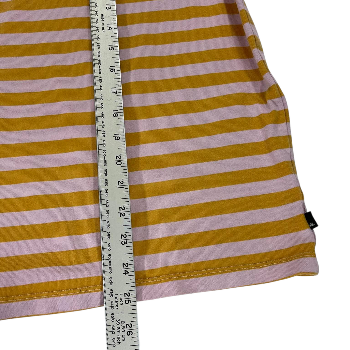 QUIKSILVER YELLOW STRIPED CREWNECK (L)