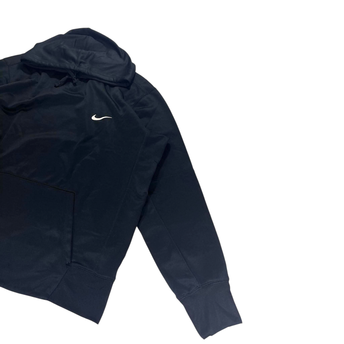 NIKE BLACK HOODIE (BEST FIT LARGE - XL)