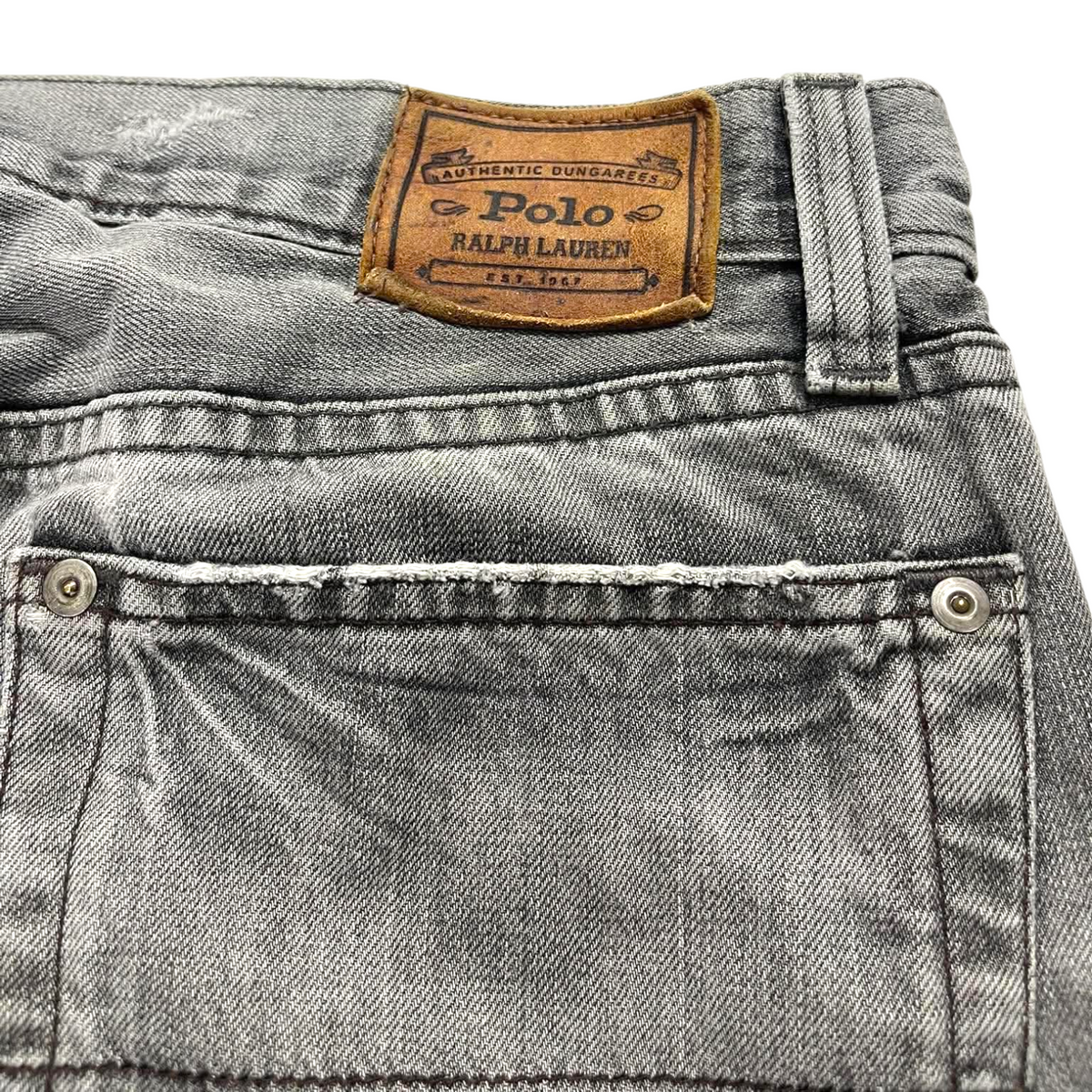 VINTAGE POLO RALPH LAUREN GRAY DENIM JEANS (32)