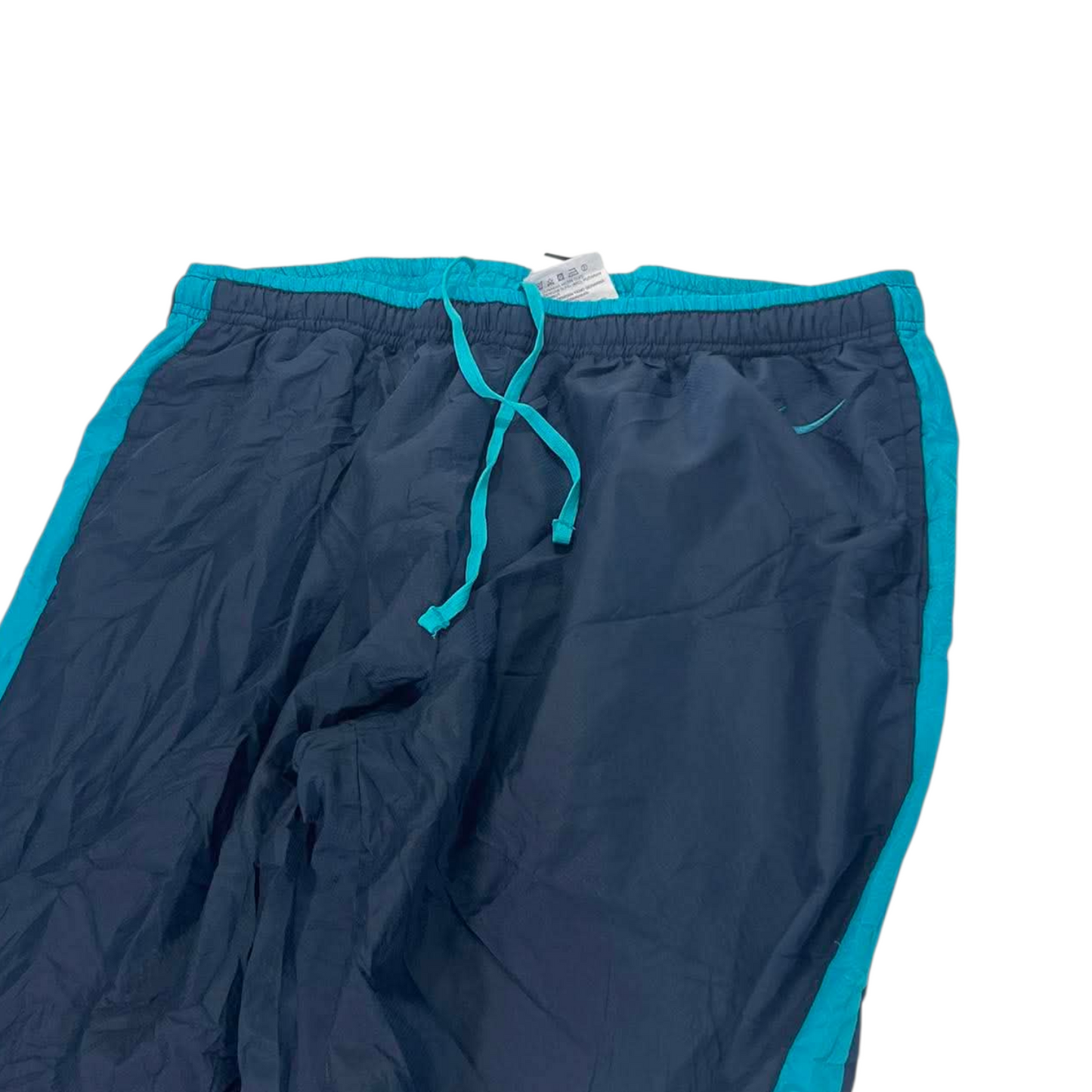 NIKE BLUE BAGGY TRACK PANTS (BEST FIT L)³