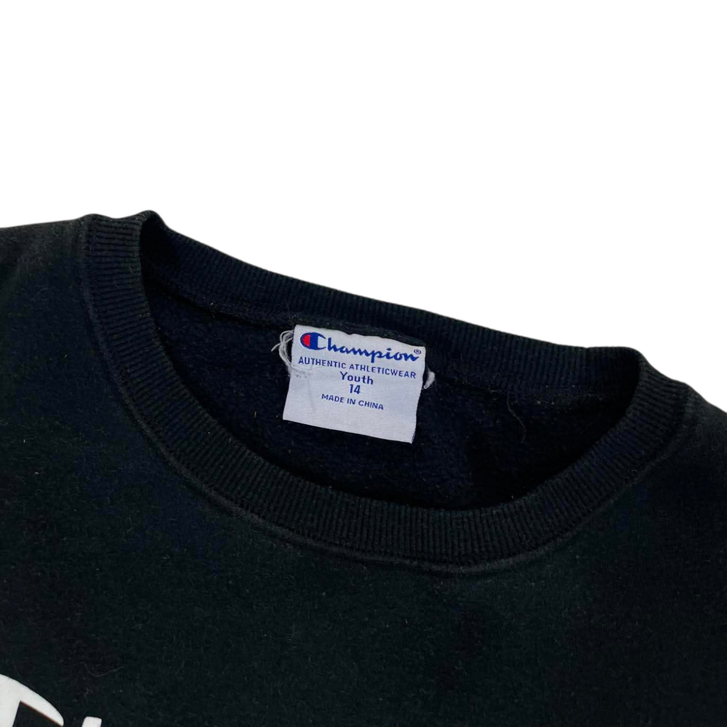 CHAMPION BLACK CREWNECK SWEATSHIRT (M)