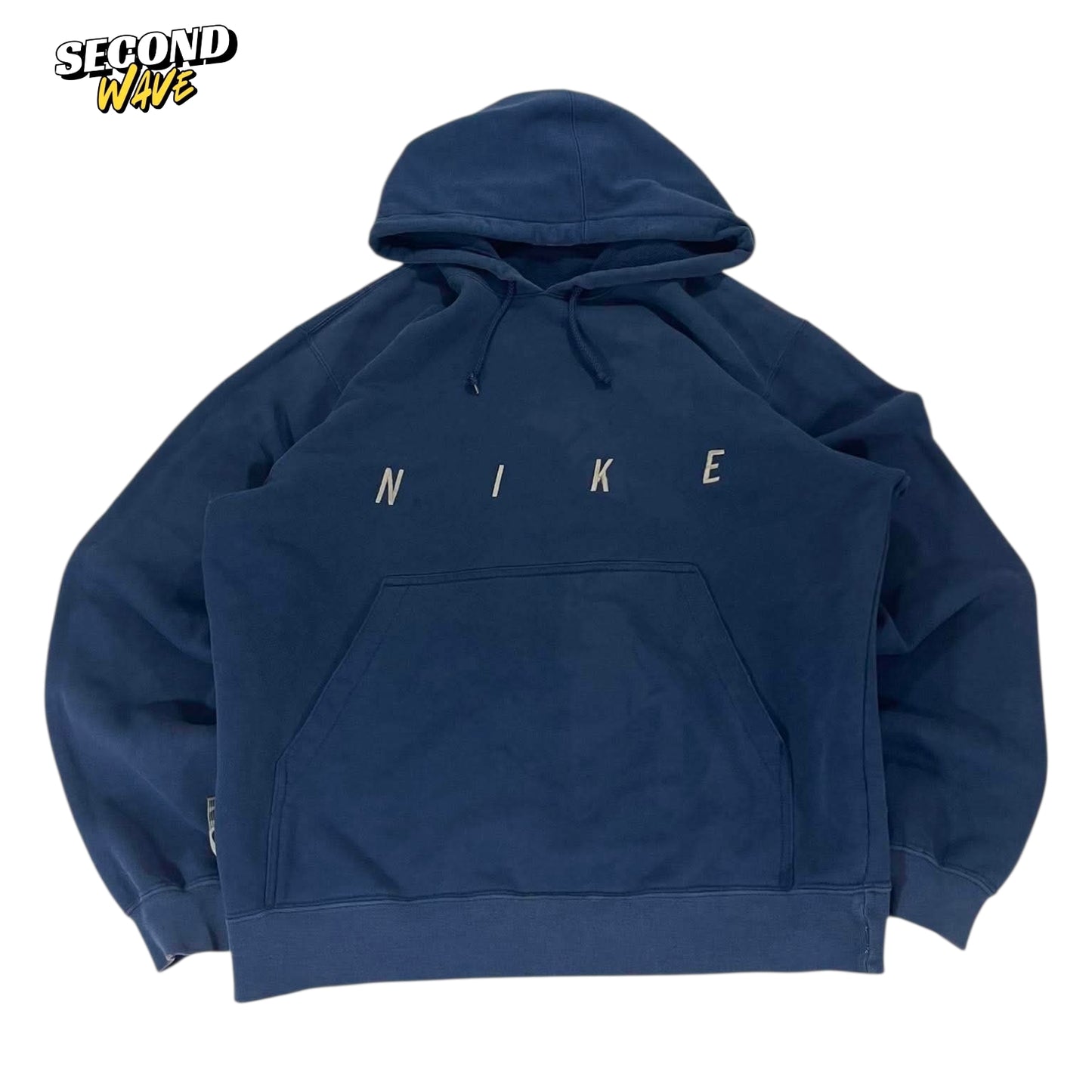 VINTAGE NIKE NAVY BLUE HOODIE  (L)