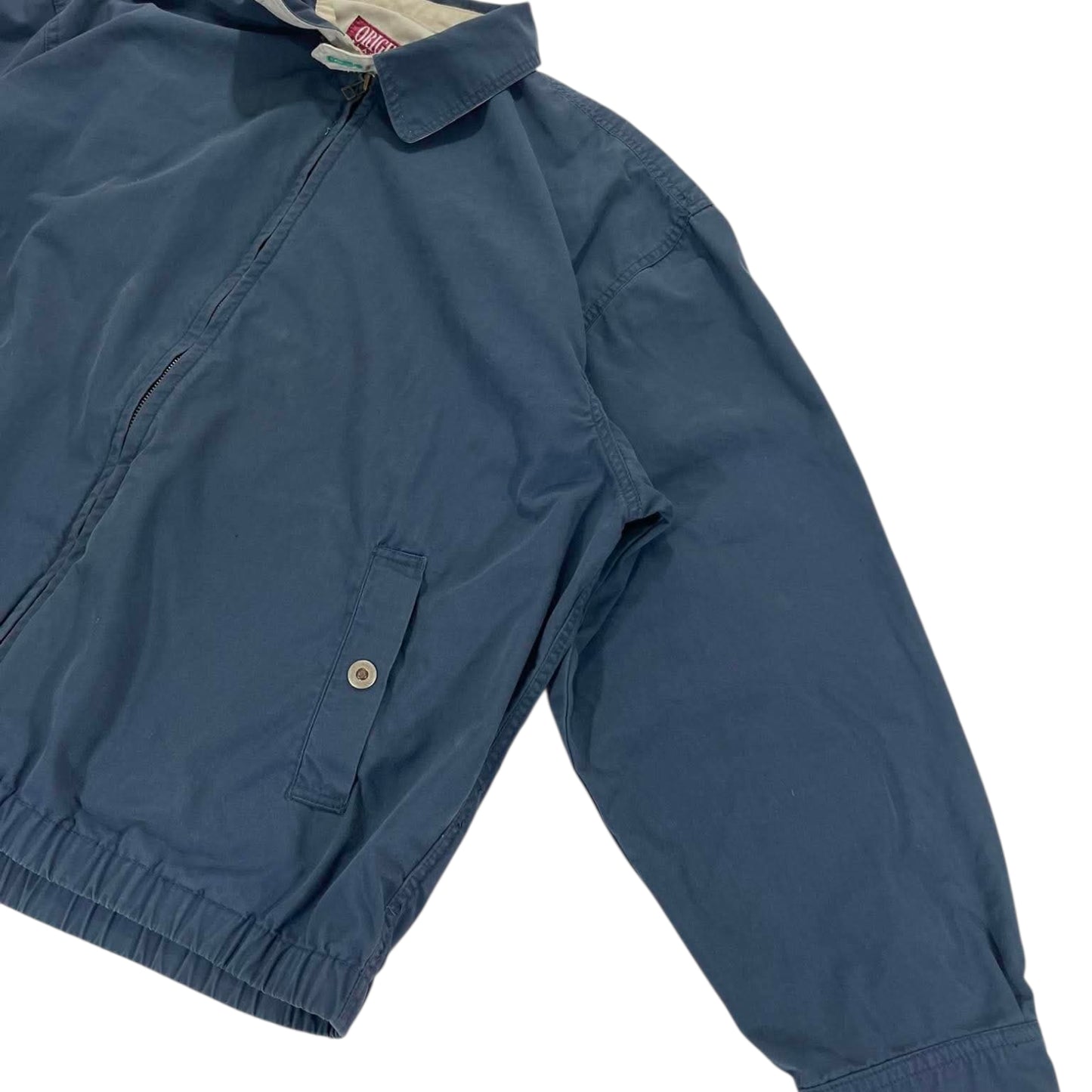 VINTAGE FADED ORIGIN CLASSIC BLUE HARRINGTON JACKET (M)