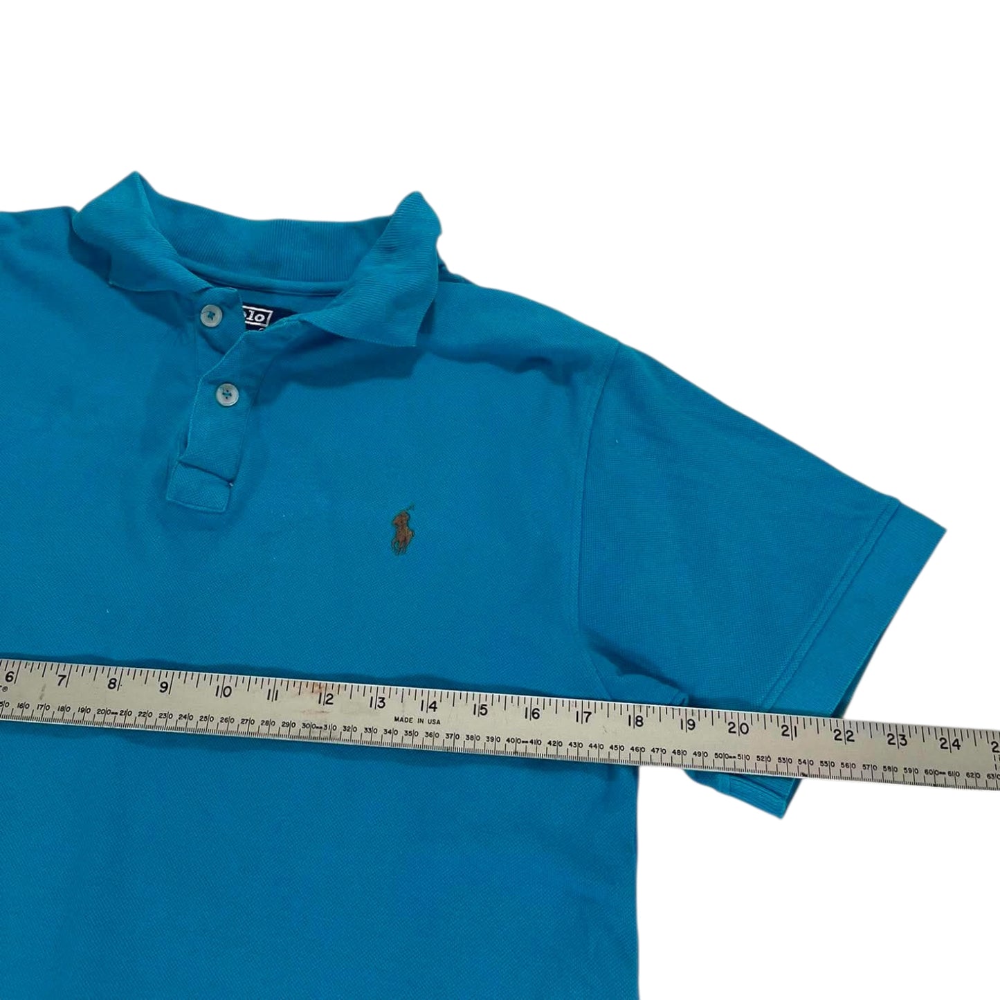 RALPH LAUREN BLUE POLO SHIRT (S)