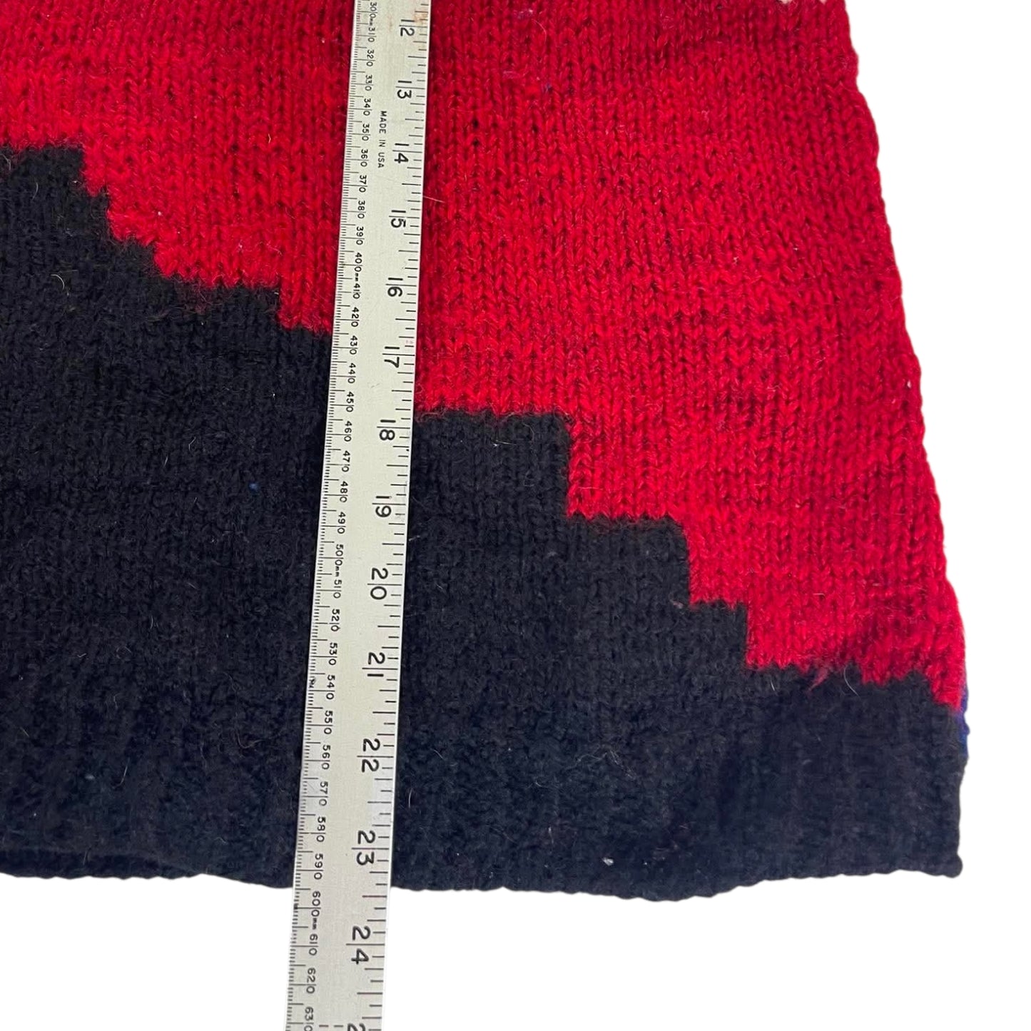 90S RED AND BLUE STRIPED SWEATER (M)