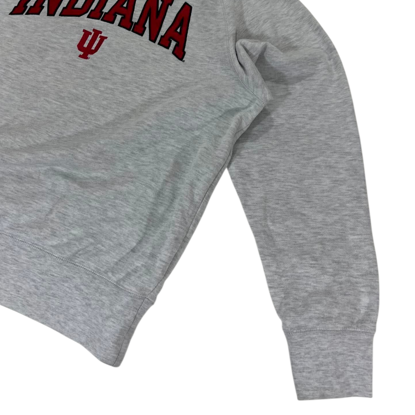 VINTAGE EMBROIDERED INDIANA UNIVERSITY GREY CREWNECK SWEATSHIRT (L)