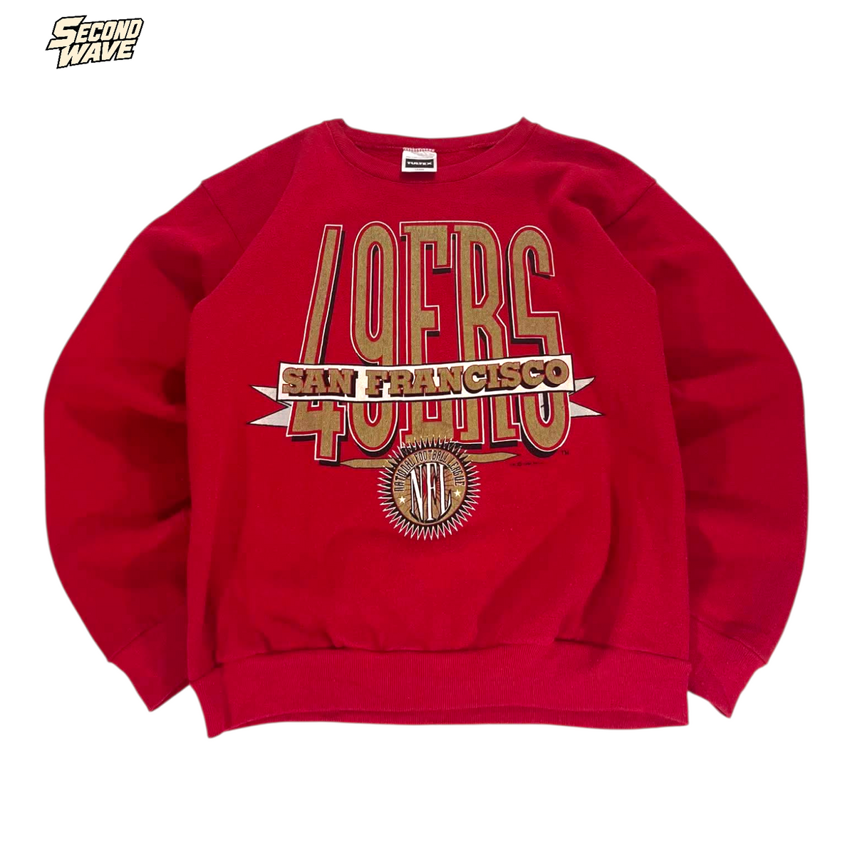 TULTEX SAN FRANCISCO 49ERS CREWNECK (BEST FIT S - M)