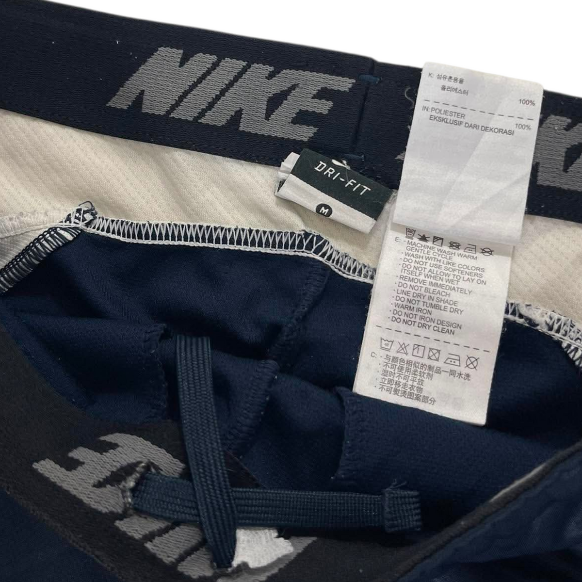 Y2K NIKE BLUE DRI-FIT TRACK PANTS⁷ (BEST FIT L - XL)