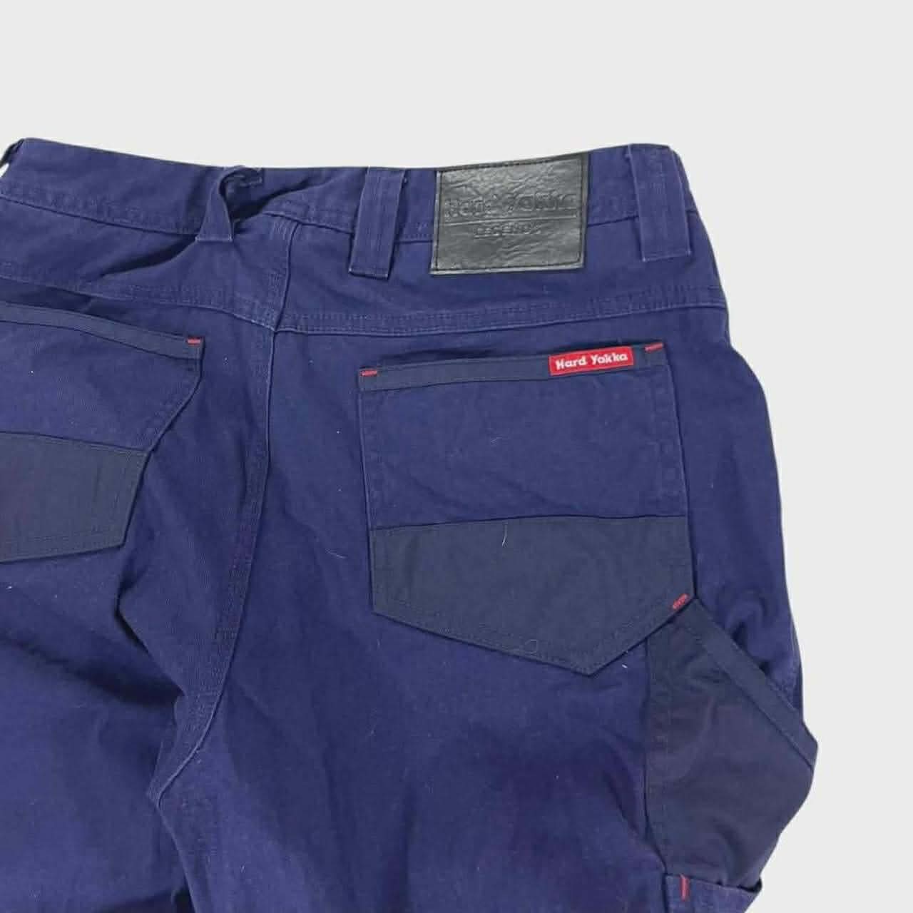 HARD YAKKA NAVY CARGO PANTS (32)