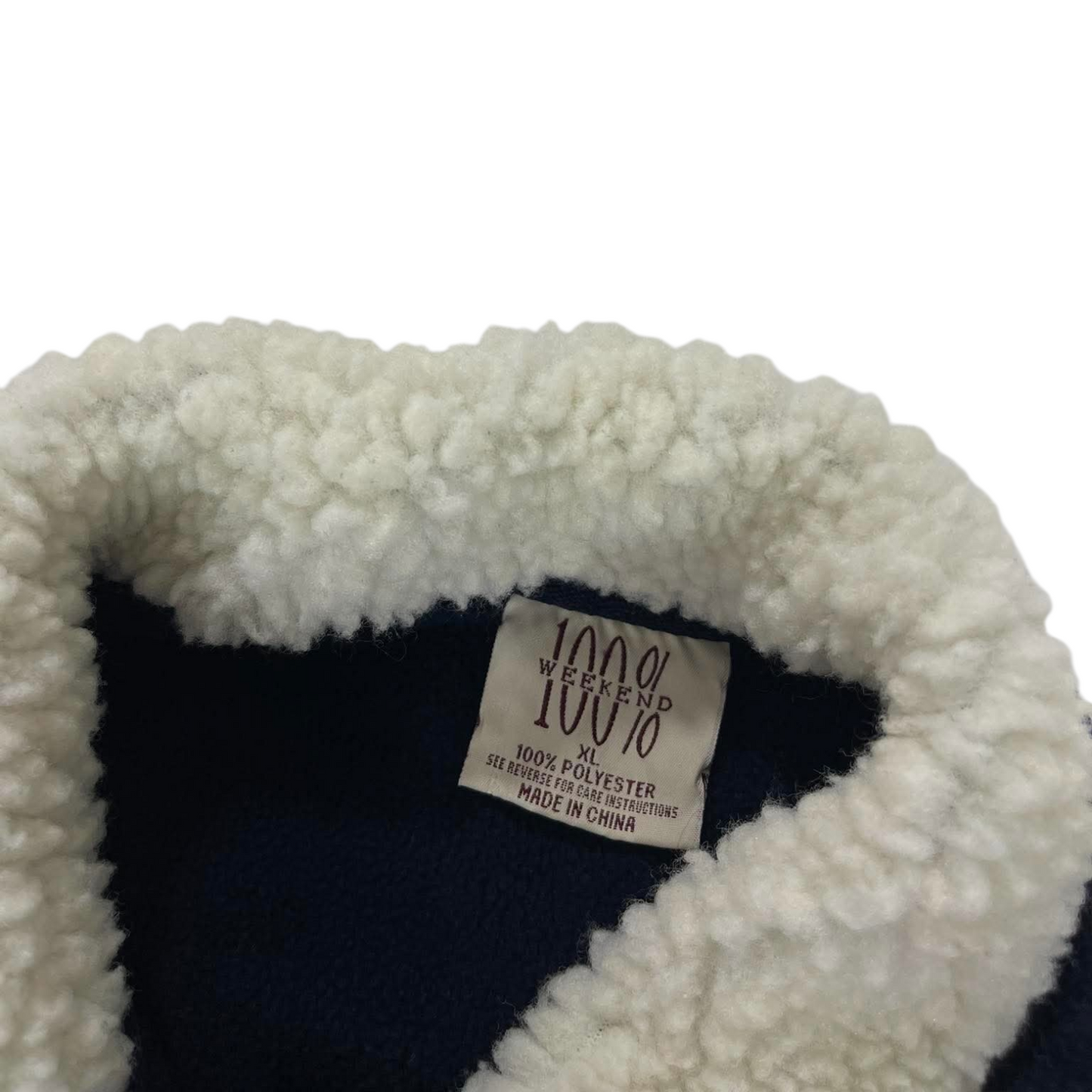100% WEEKEND NAVY SHERPA JACKET (XL)