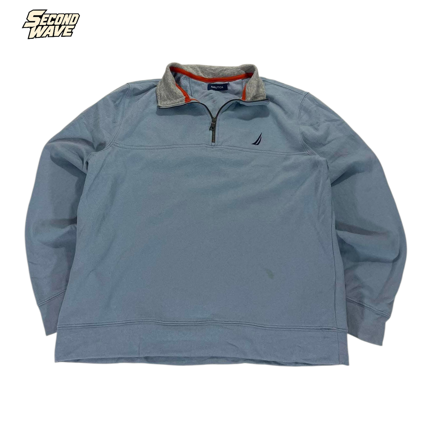 NAUTICA BLUE QUARTER ZIP (M)