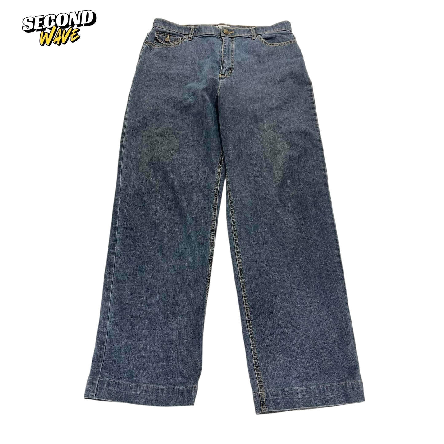 Y2K LIGHT DENIM BAGGY JEANS (34)