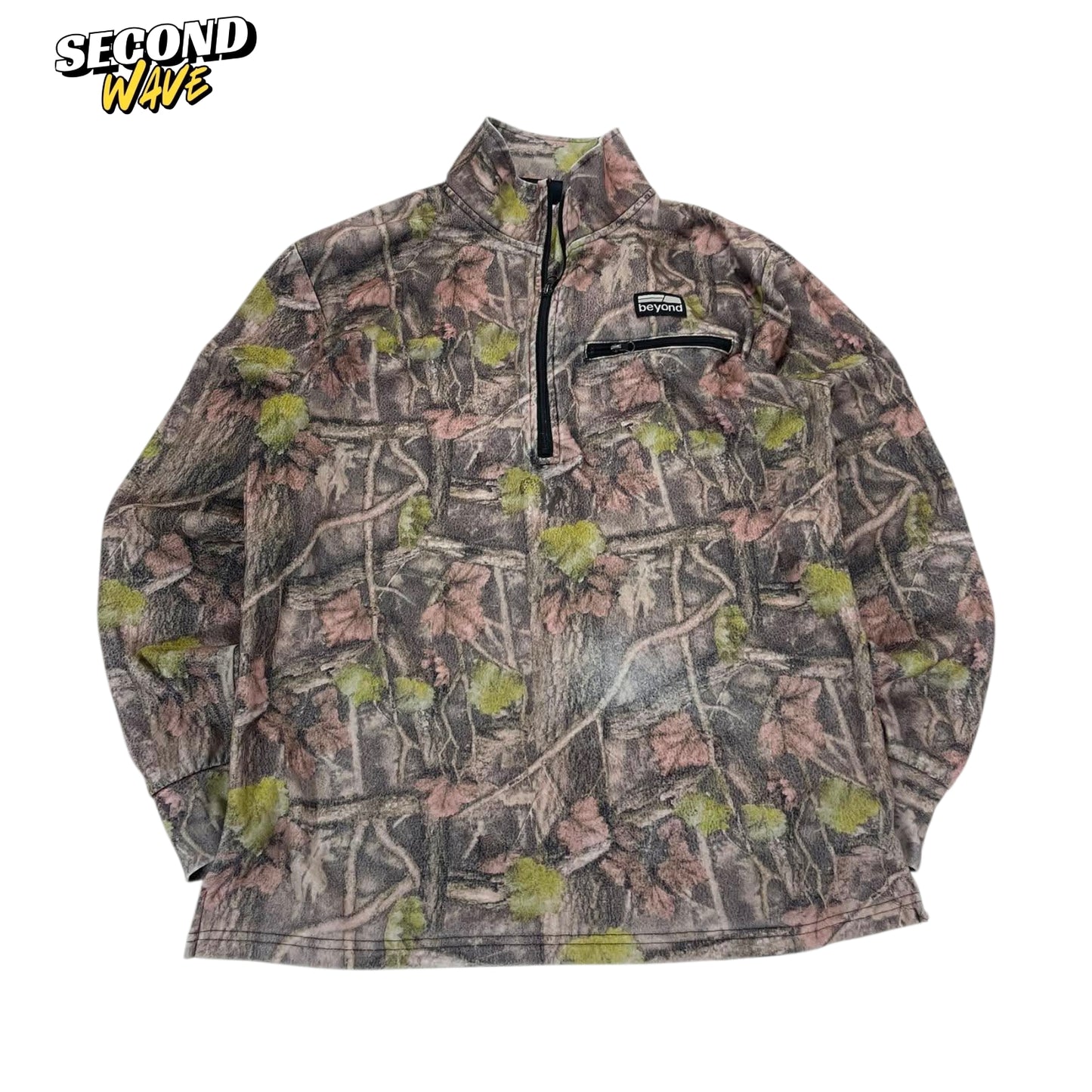 REALTREE MADE IN NZ BEYOND CAMO QUARTER ZIP FLEECE (L)