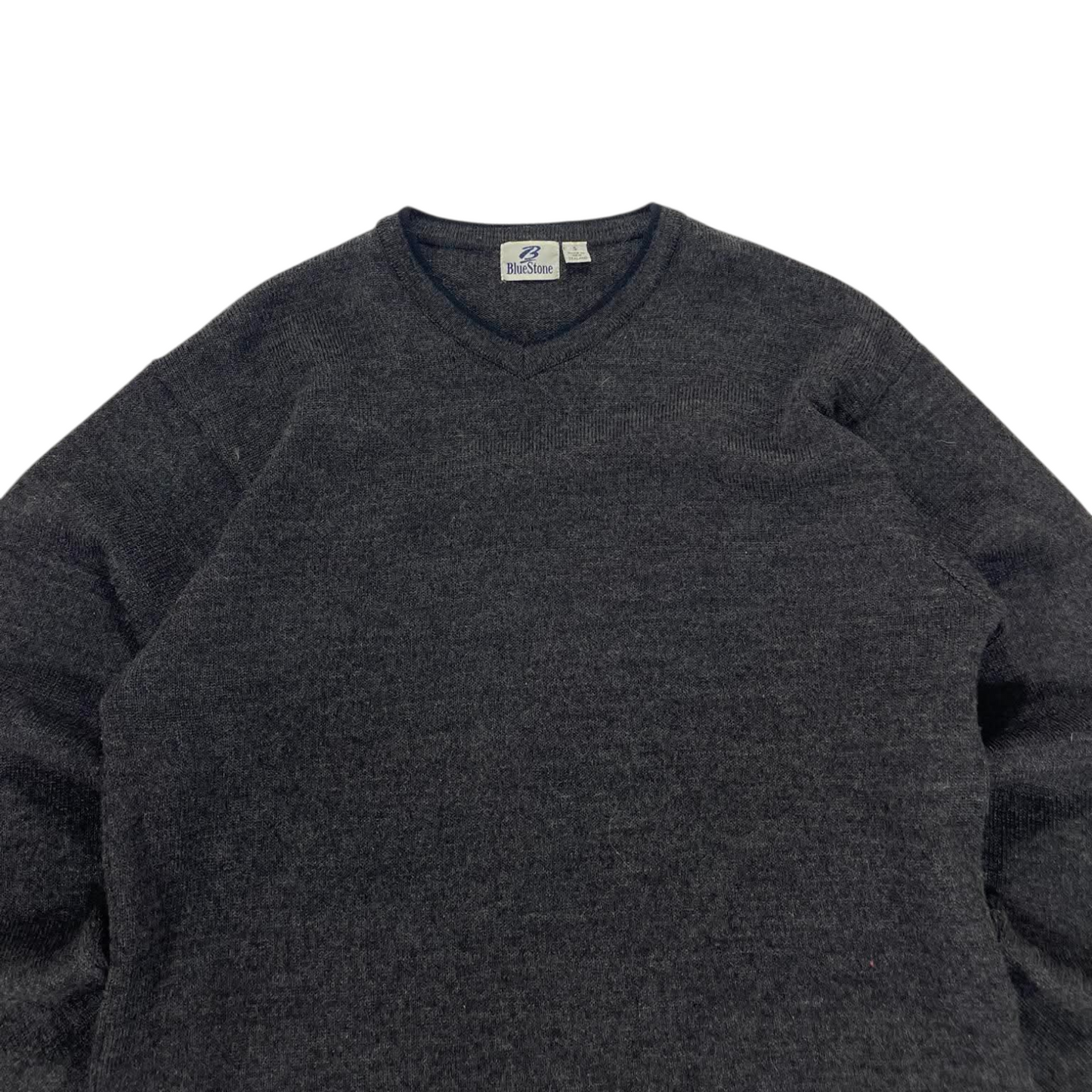 90S BLUE STONE CREWNECK SWEATER (S)