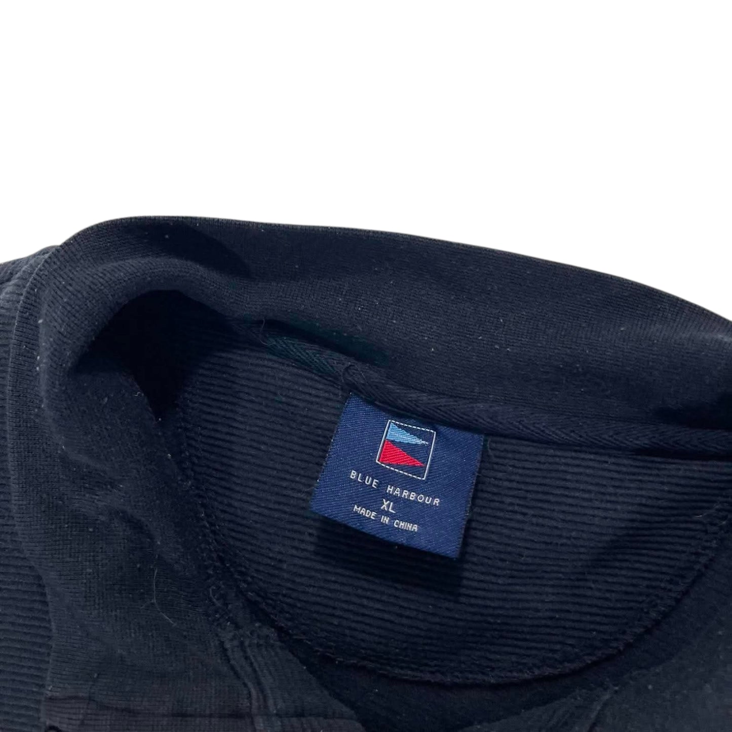 VINTAGE NAVY BLUE QUARTER ZIP SWEATSHIRT (L-XL)