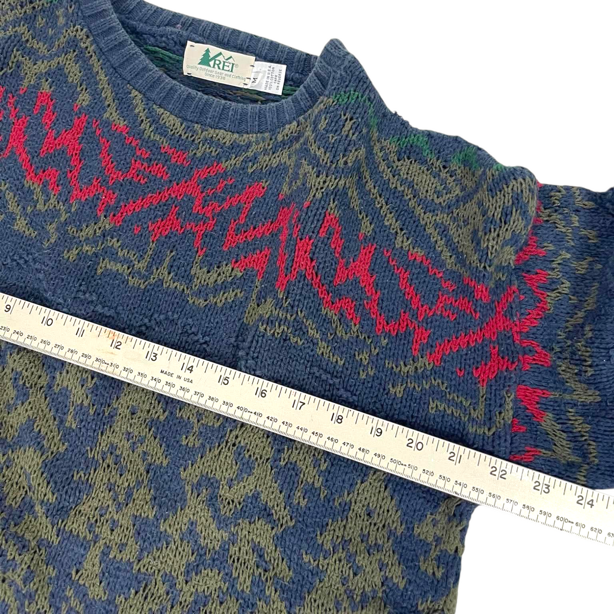 REI 90S 100% COTTON KNIT SWEATER (M)