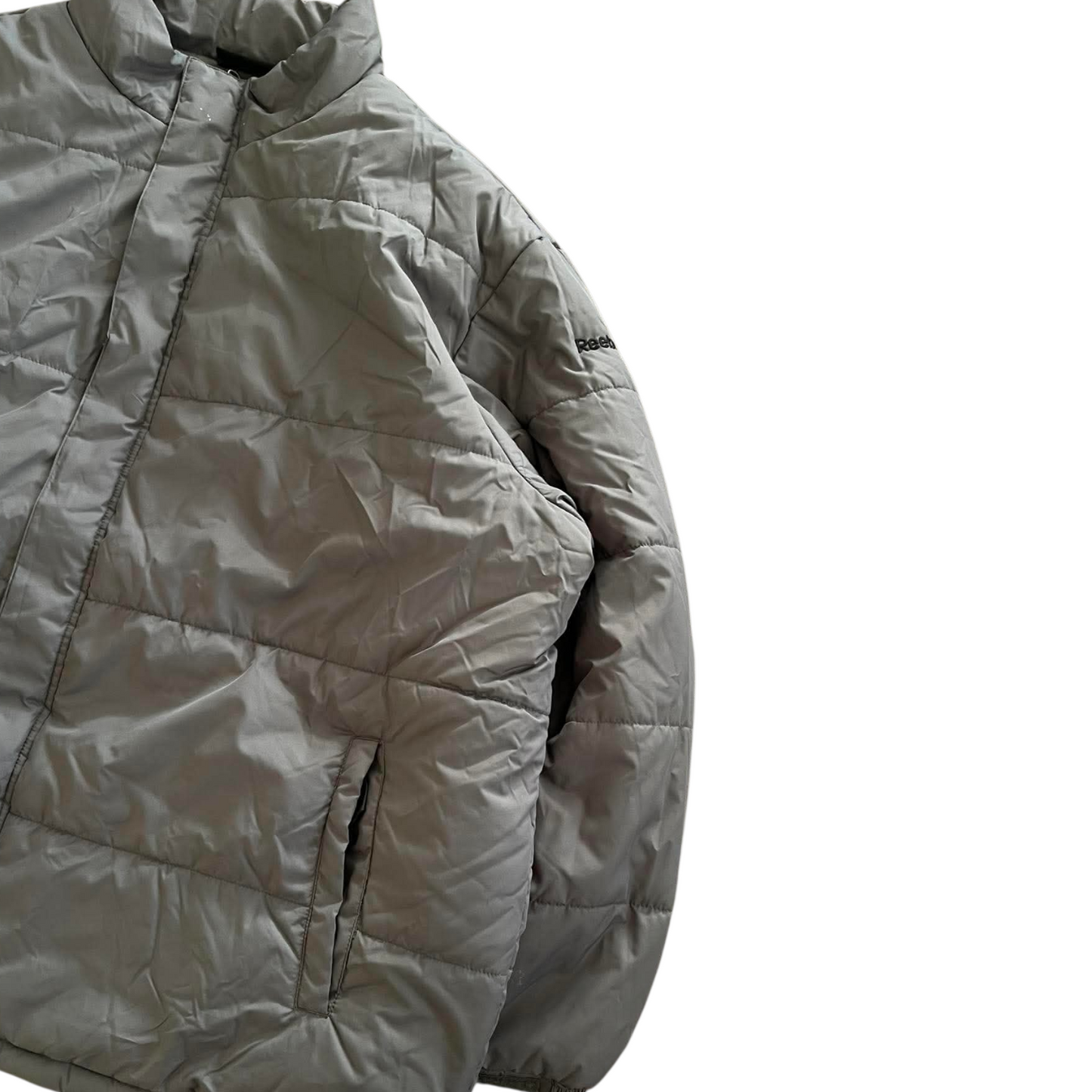 VINTAGE REEBOK GREY PUFFER JACKET (XXL)