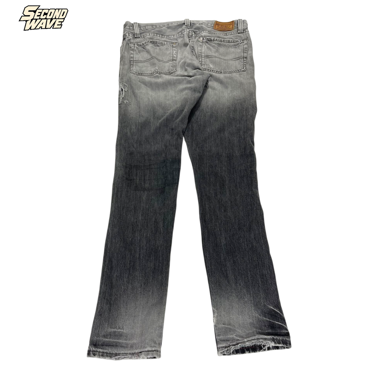 VINTAGE POLO RALPH LAUREN GRAY DENIM JEANS (32)
