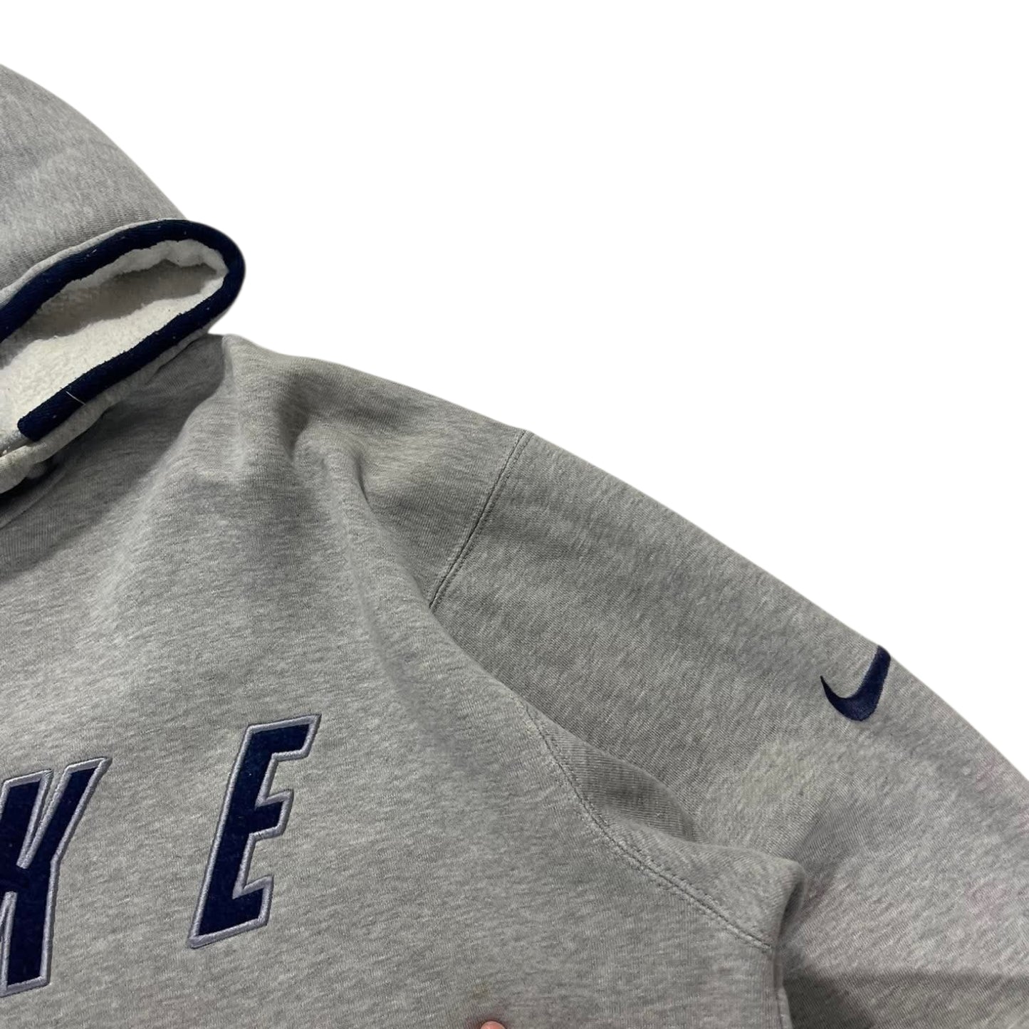 VINTAGE SPELLOUT NIKE GREY HOODIE (M-L)