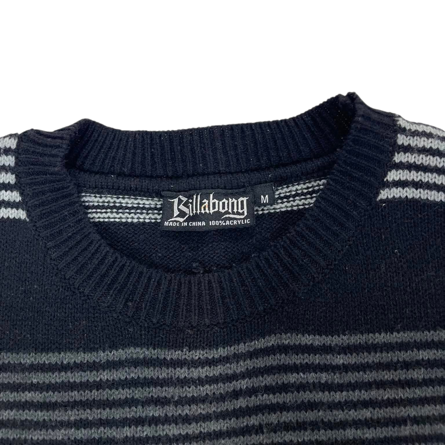 Y2K BILLABONG STRIPED SWEATER (M)
