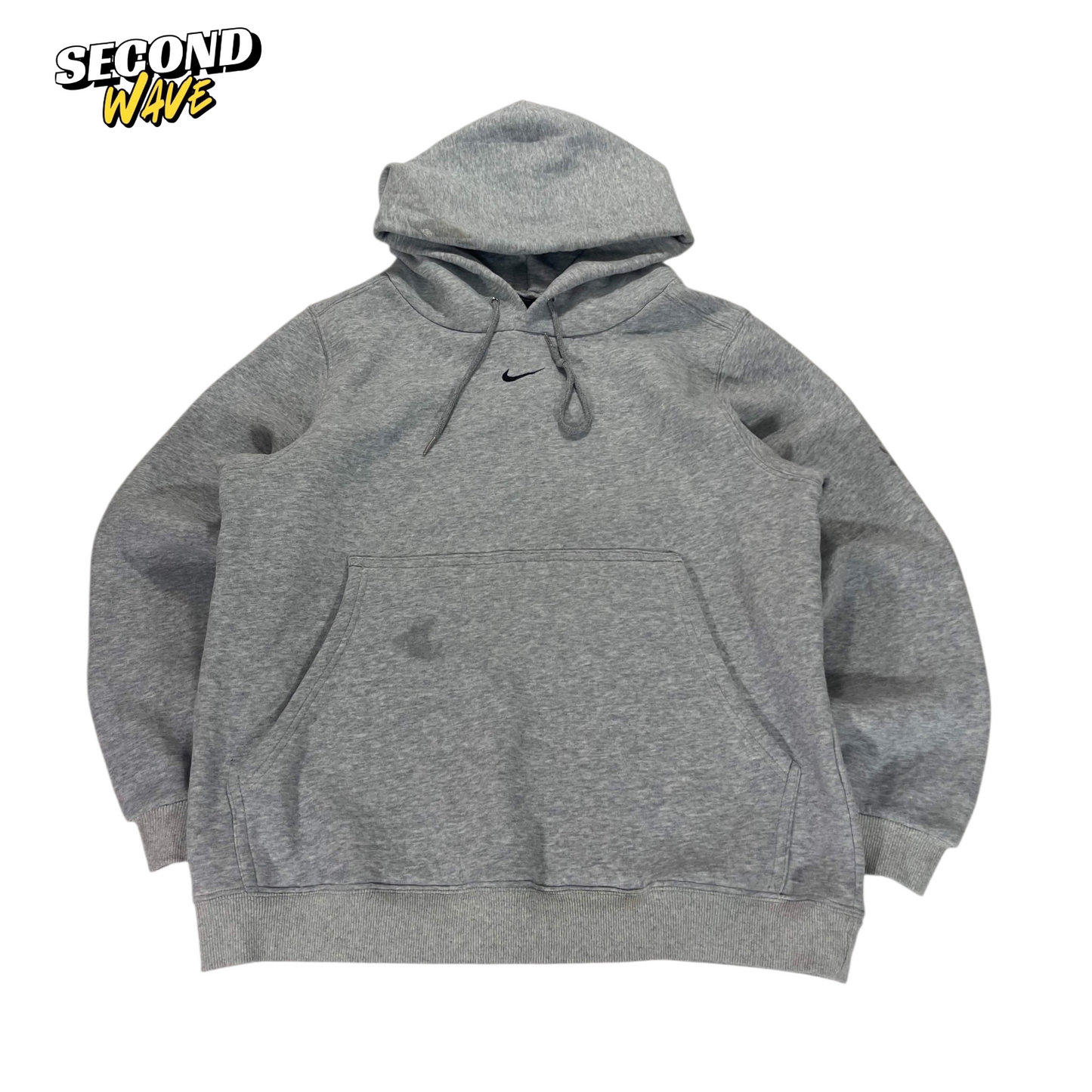 MID SWOOSH GRAY NIKE HOODIE (L)