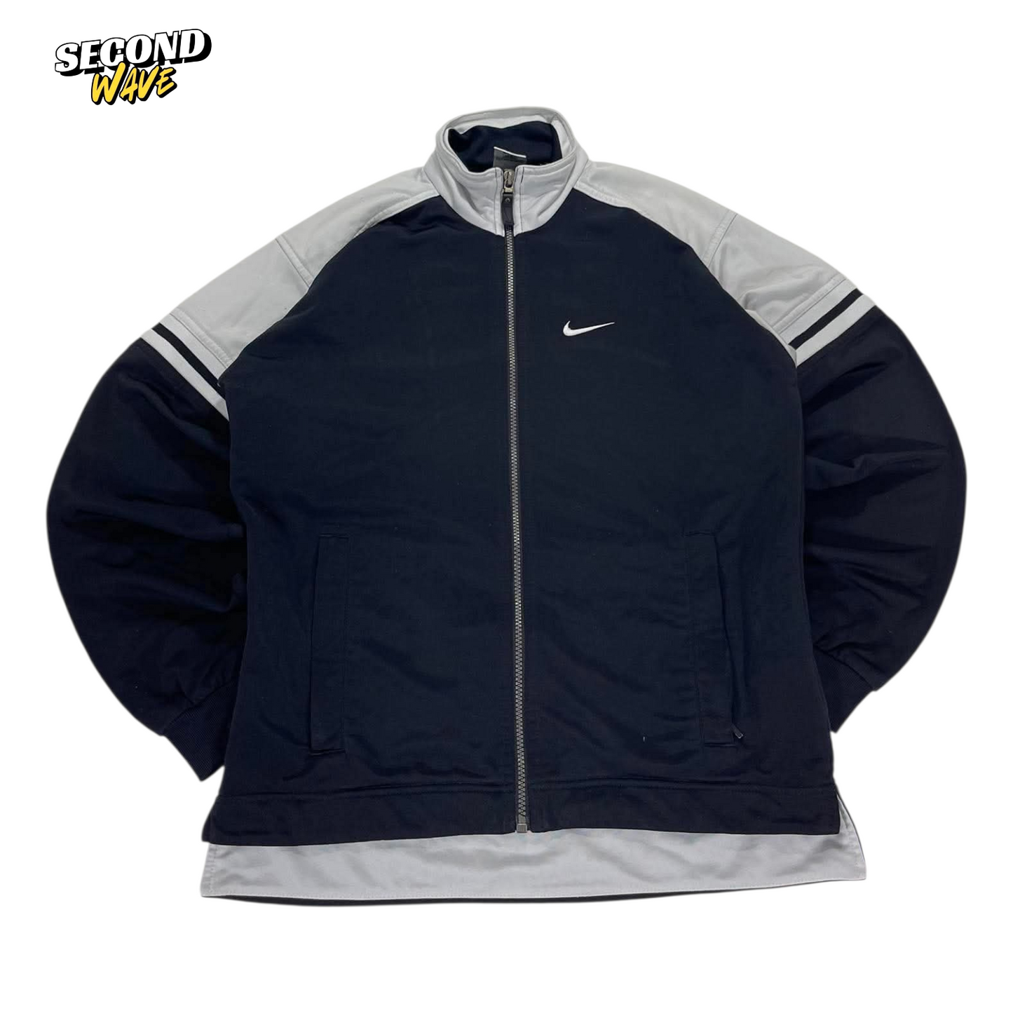 VINTAGE SPELLOUT NIKE QUARTER ZIP TRACK JACKET (M)