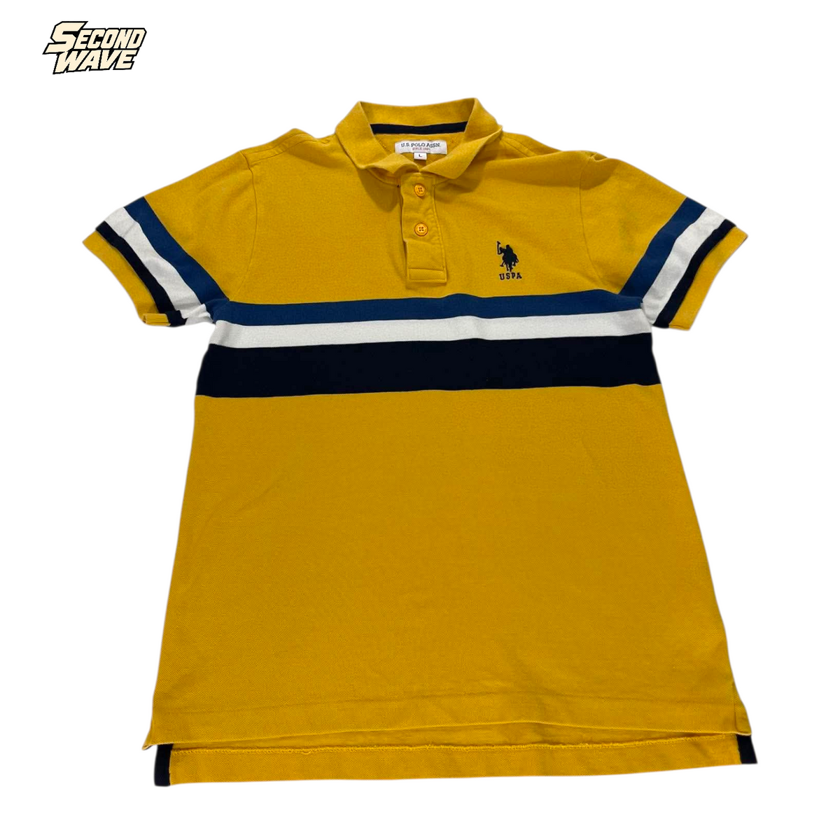 U.S. POLO ASSN. YELLOW POLO SHIRT (BEST FIT M)